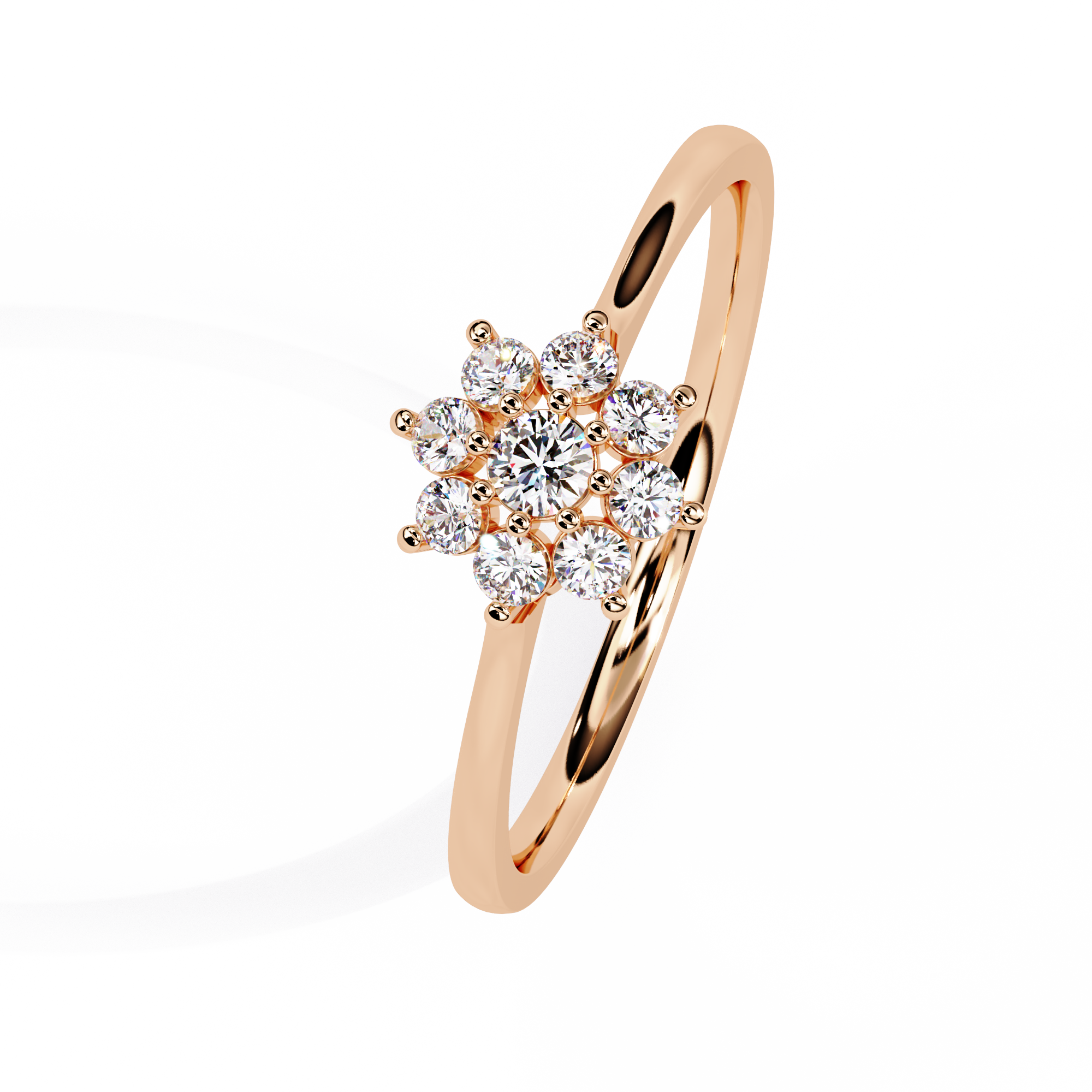 Blossom Radiance Floral Halo Ring | 925 Sterling Silver