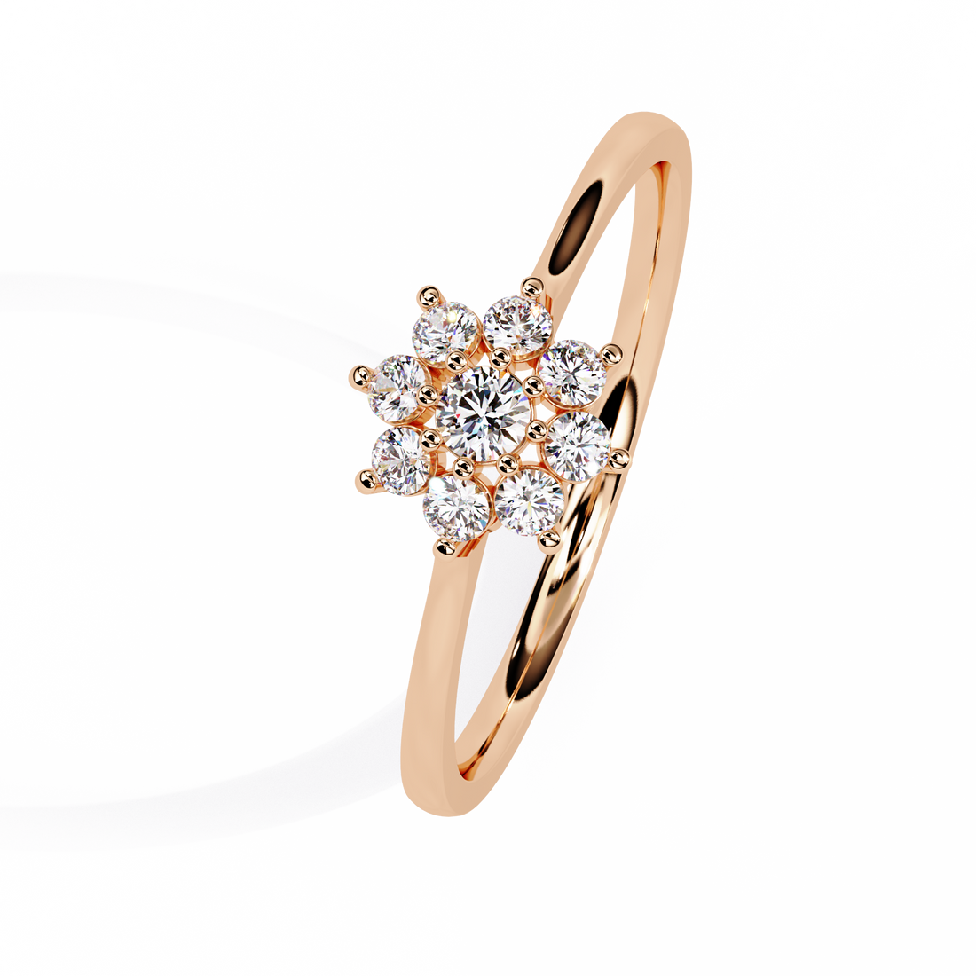 Blossom Radiance Floral Halo Ring | 925 Sterling Silver