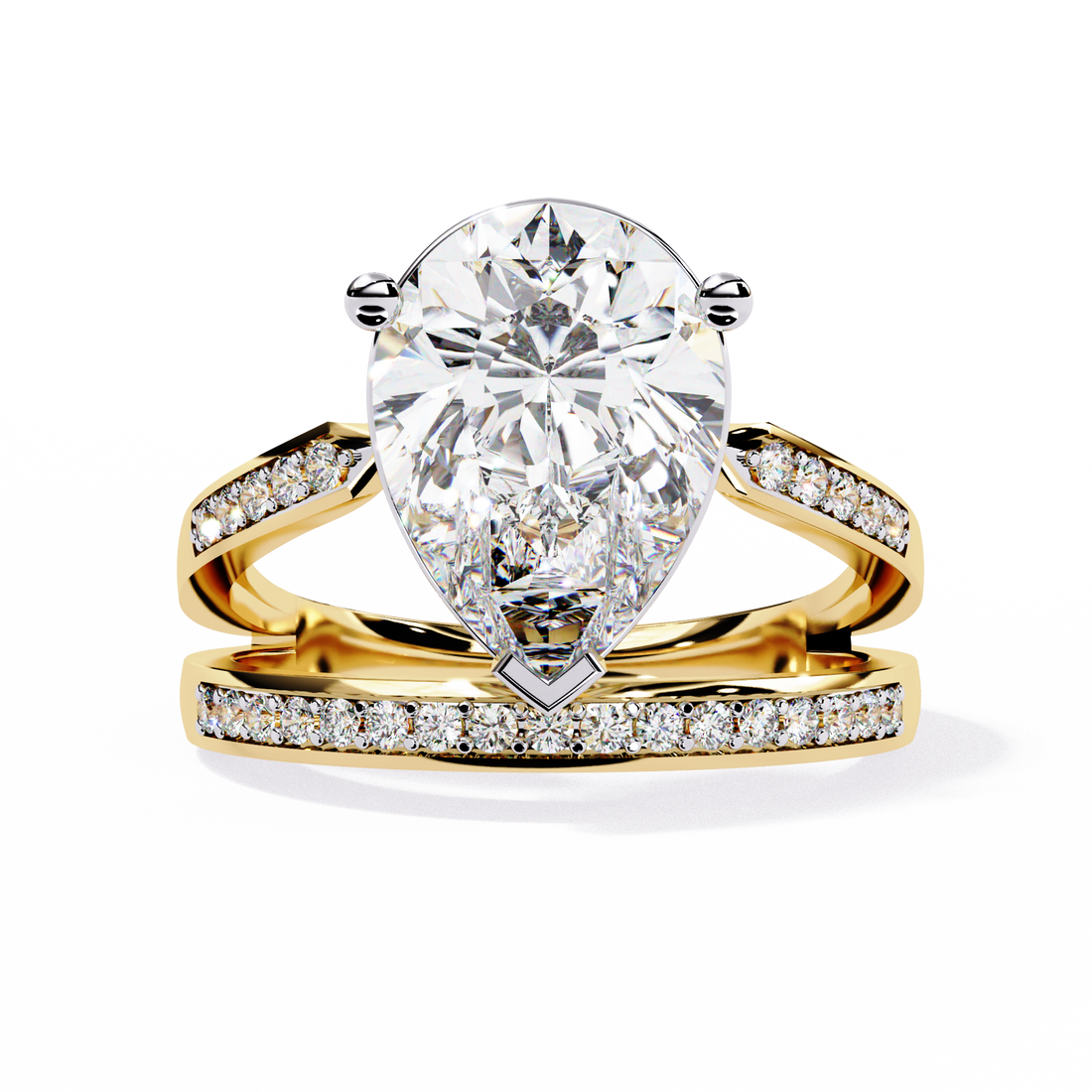 Celestial Teardrop Pear Solitaire Ring | 925 Sterling Silver