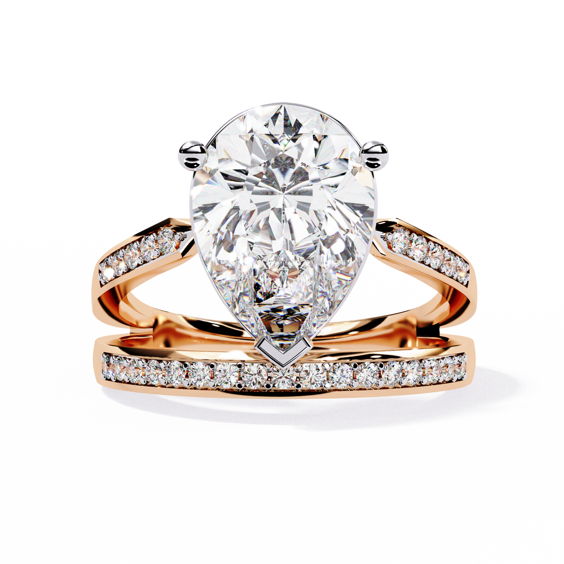 Celestial Teardrop Pear Solitaire Ring | 925 Sterling Silver
