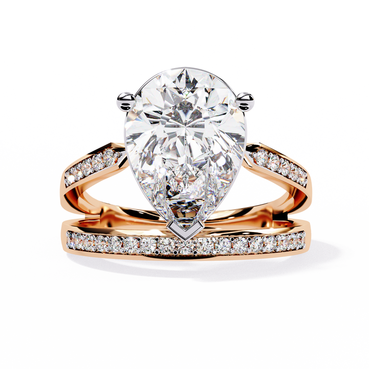 Celestial Teardrop Pear Solitaire Ring | 925 Sterling Silver
