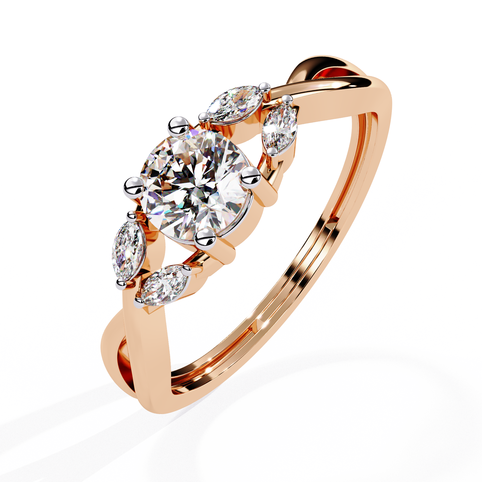 Eternal Blossom Marquise-Accent Solitaire Ring | 925 Sterling Silver