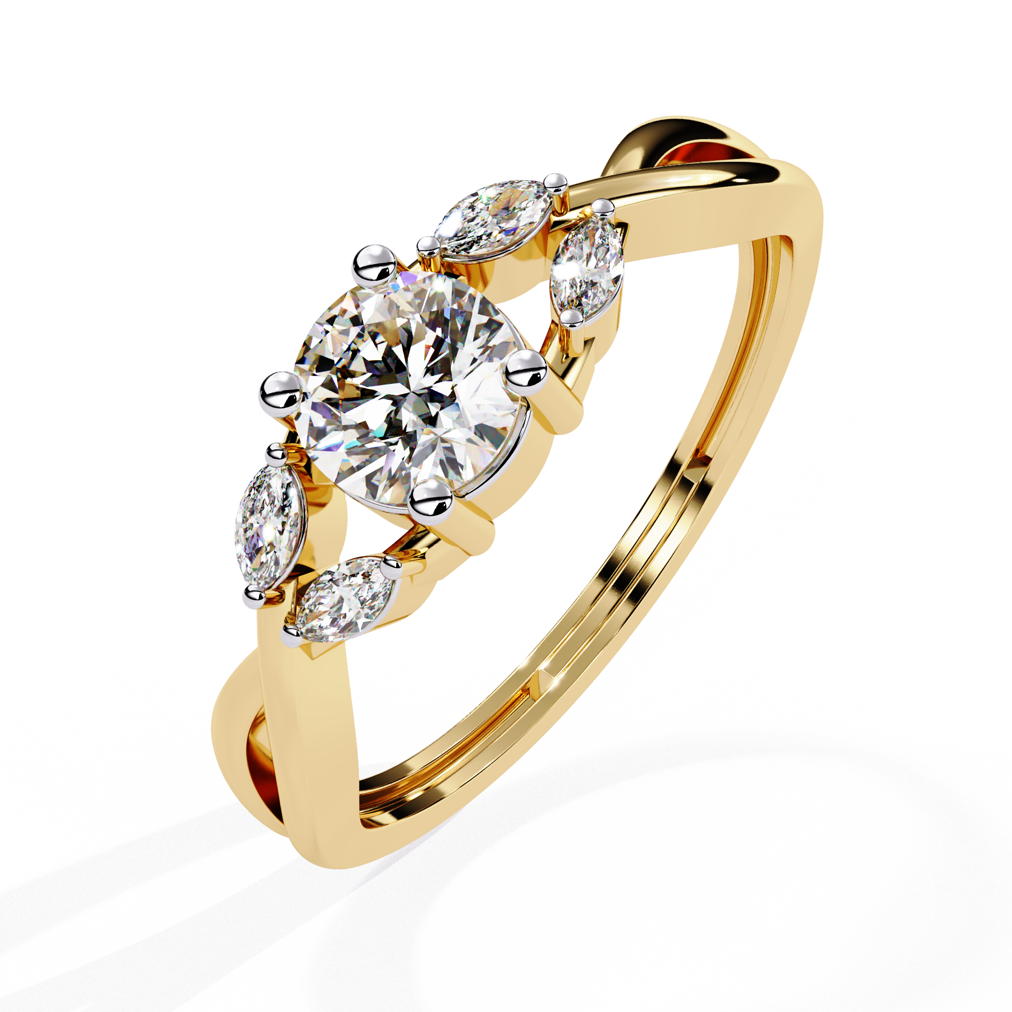 Eternal Blossom Marquise-Accent Solitaire Ring | 925 Sterling Silver