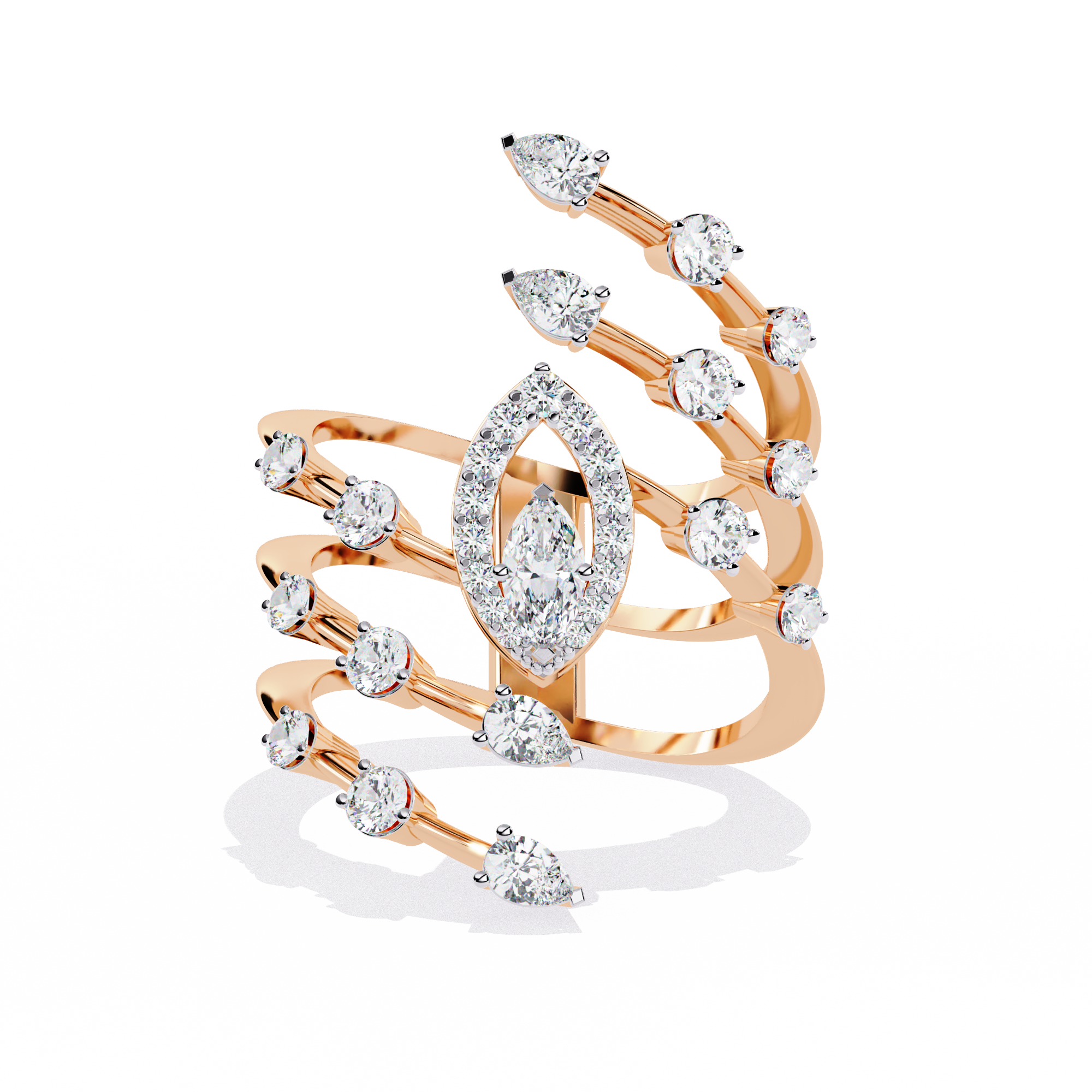Celestial Spiral Marquise Ring | 925 Pure Sterling Silver