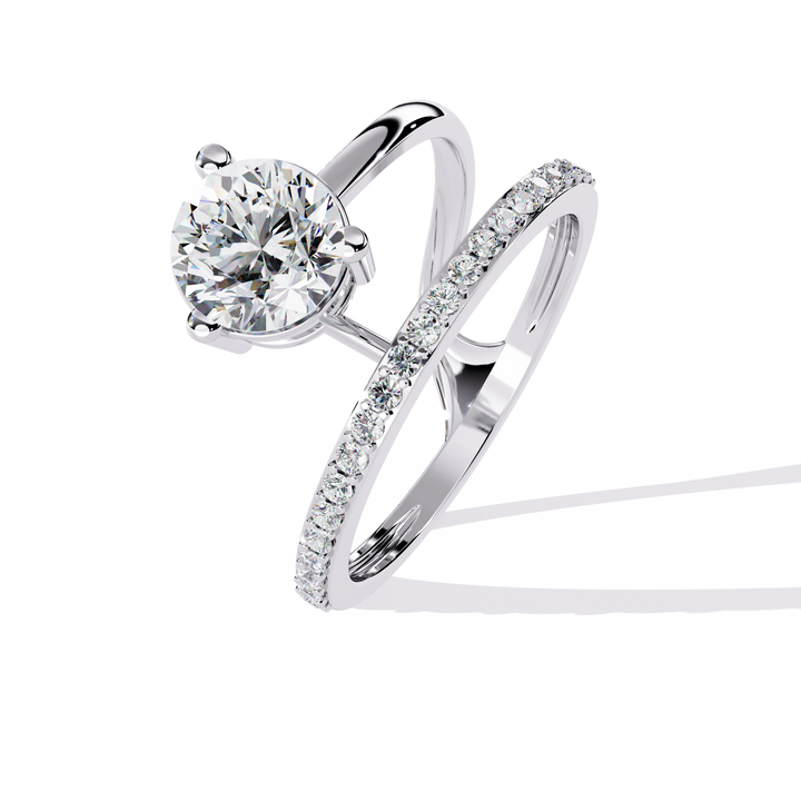 Infinity Embrace Solitaire & Pave Ring | 925 Sterling Silver