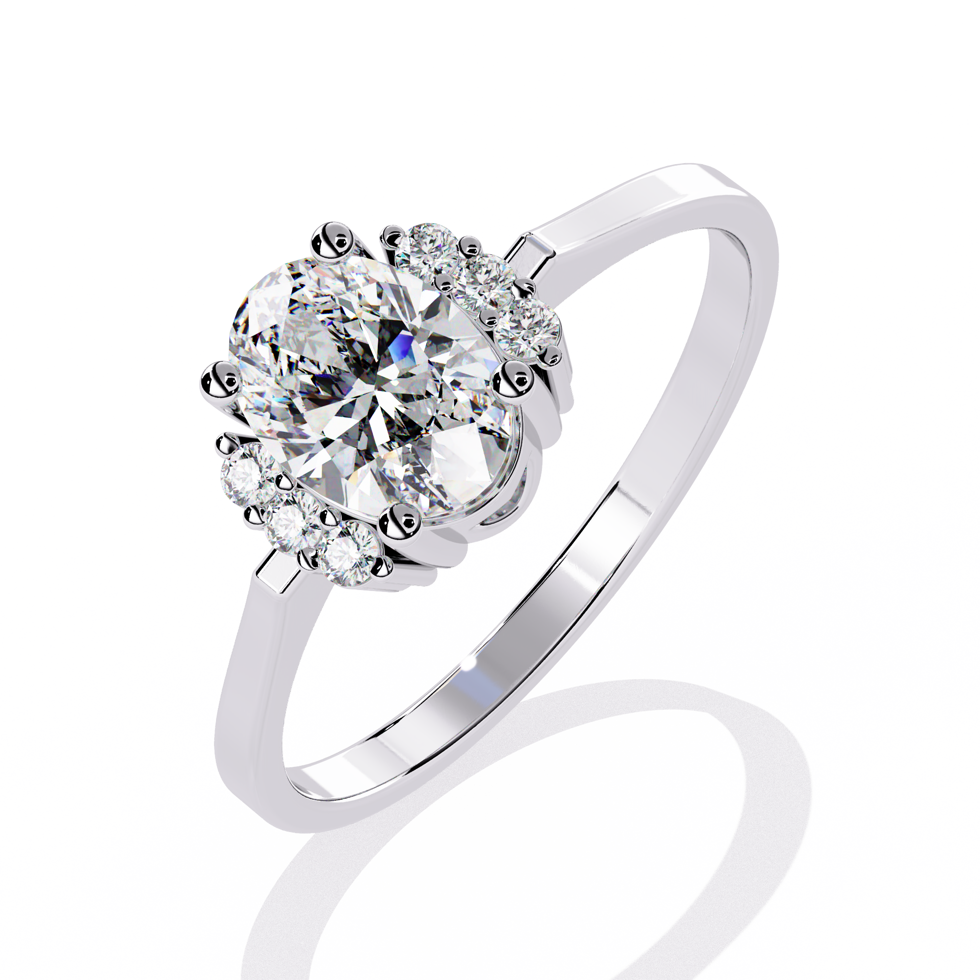 Ethereal Bloom Round Solitaire Ring | 925 Sterling Silver