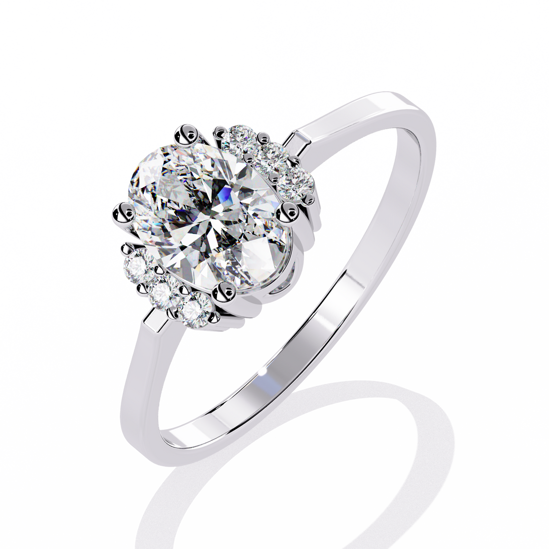 Ethereal Bloom Round Solitaire Ring | 925 Sterling Silver