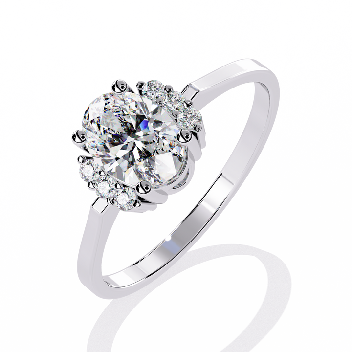 Ethereal Bloom Round Solitaire Ring | 925 Sterling Silver
