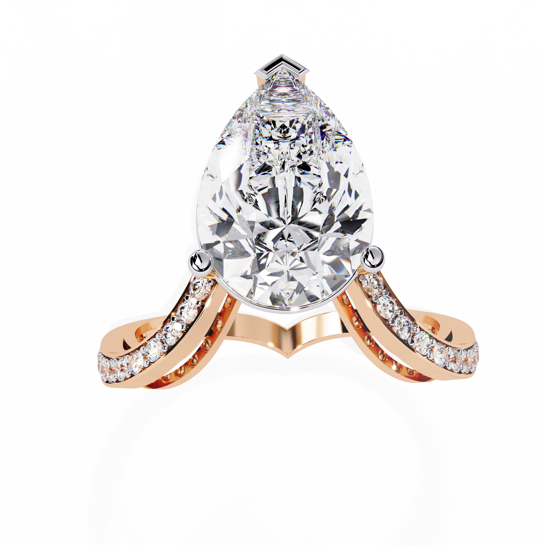 Celestial Vow Pear-Cut Solitaire Ring | 925 Sterling Silver