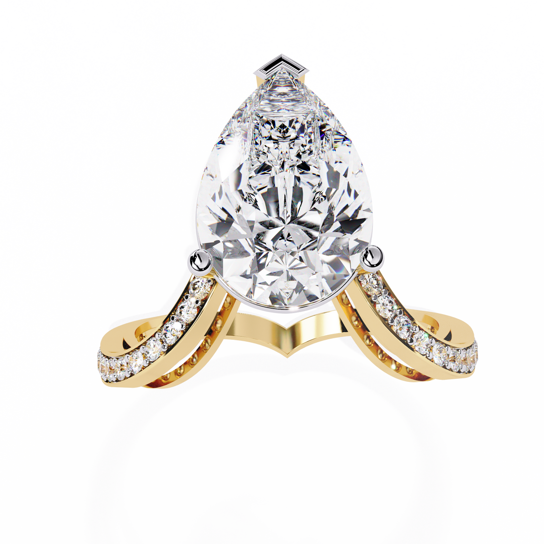 Celestial Vow Pear-Cut Solitaire Ring | 925 Sterling Silver