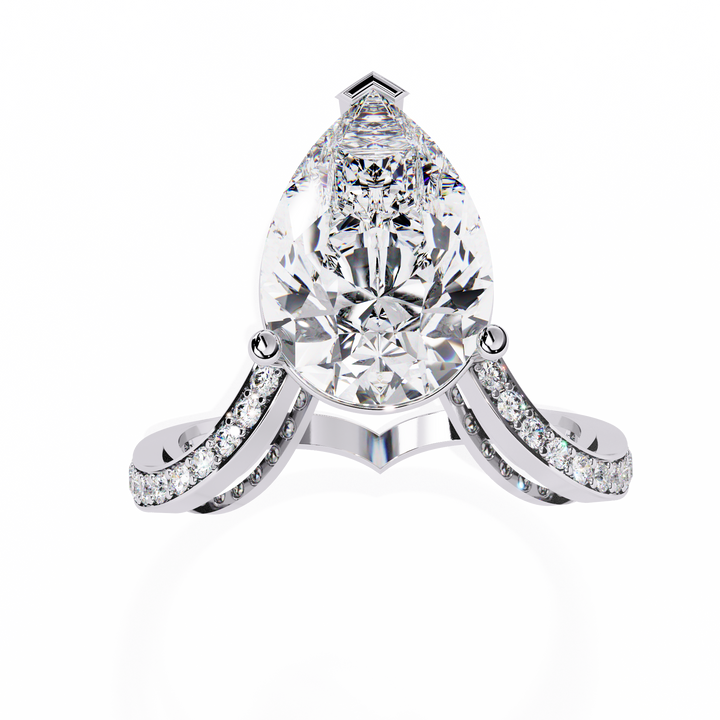 Celestial Vow Pear-Cut Solitaire Ring | 925 Sterling Silver