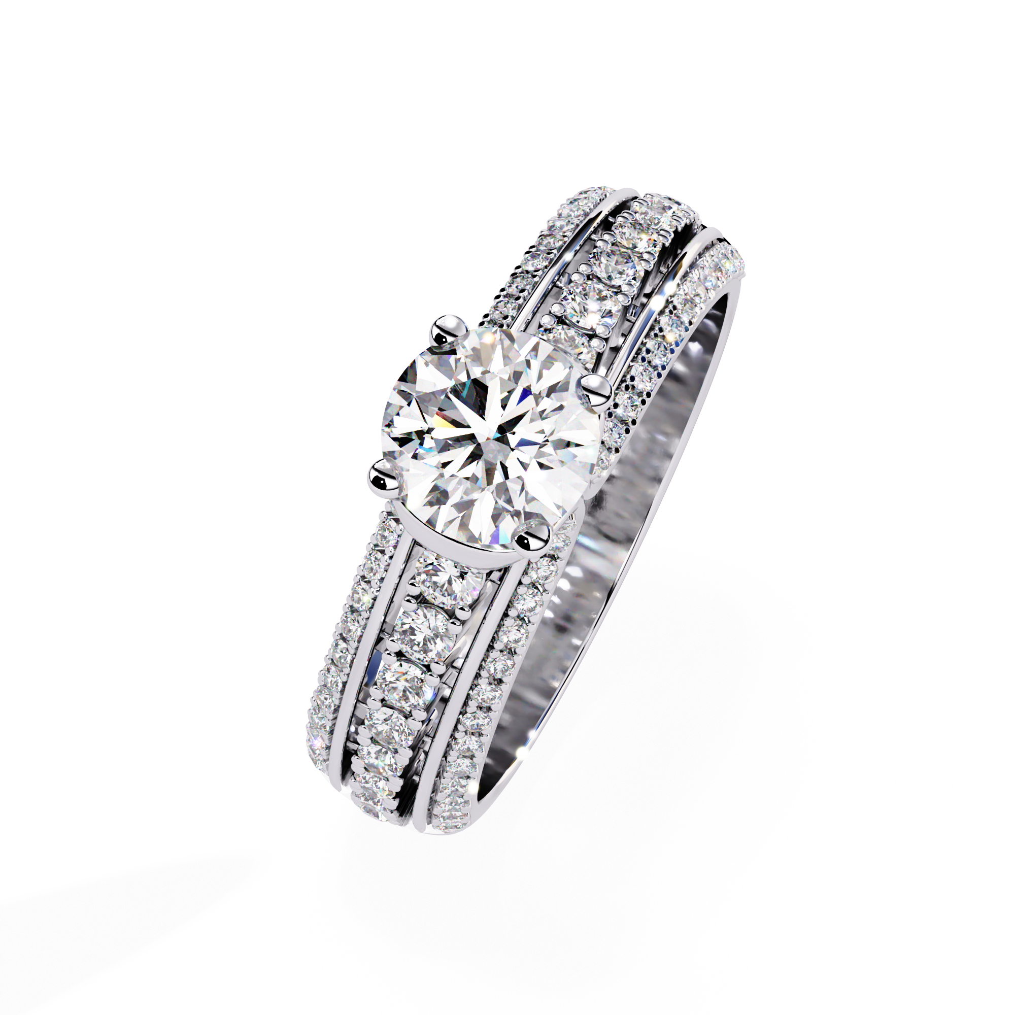 Radiant Elegance Round-Cut Solitaire Ring | 925 Sterling Silver