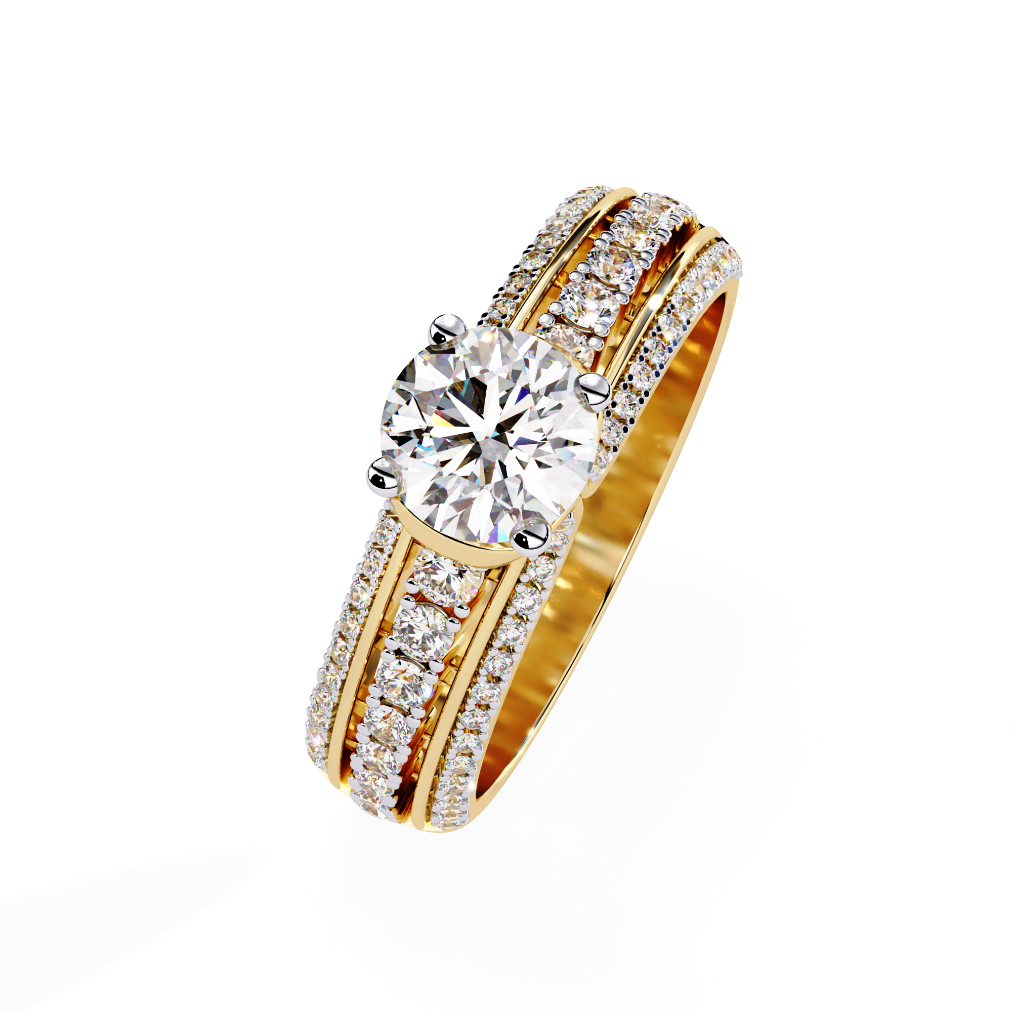 Radiant Elegance Round-Cut Solitaire Ring | 925 Sterling Silver