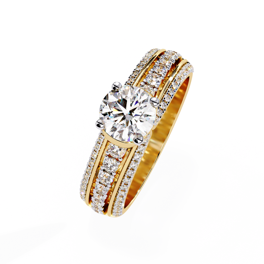 Radiant Elegance Round-Cut Solitaire Ring | 925 Sterling Silver