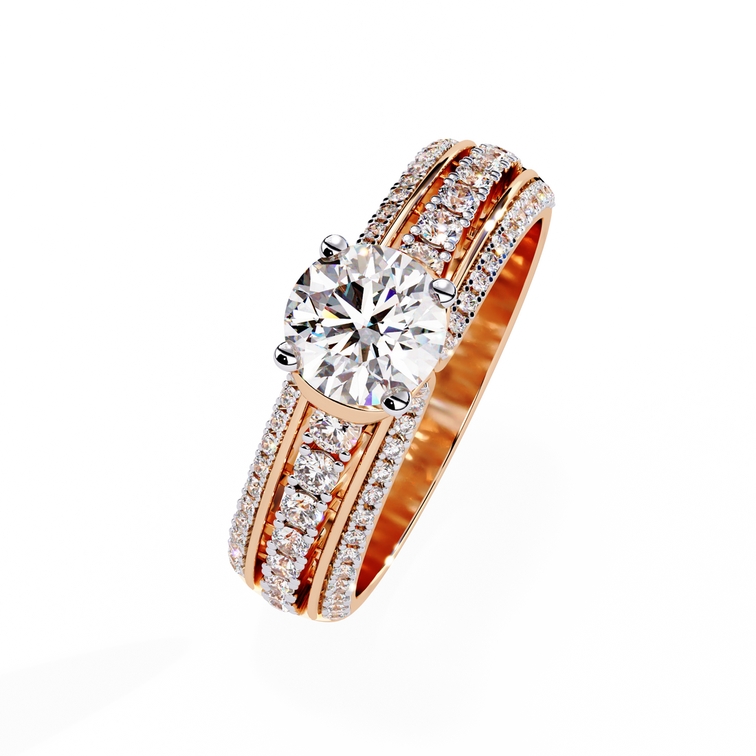 Radiant Elegance Round-Cut Solitaire Ring | 925 Sterling Silver