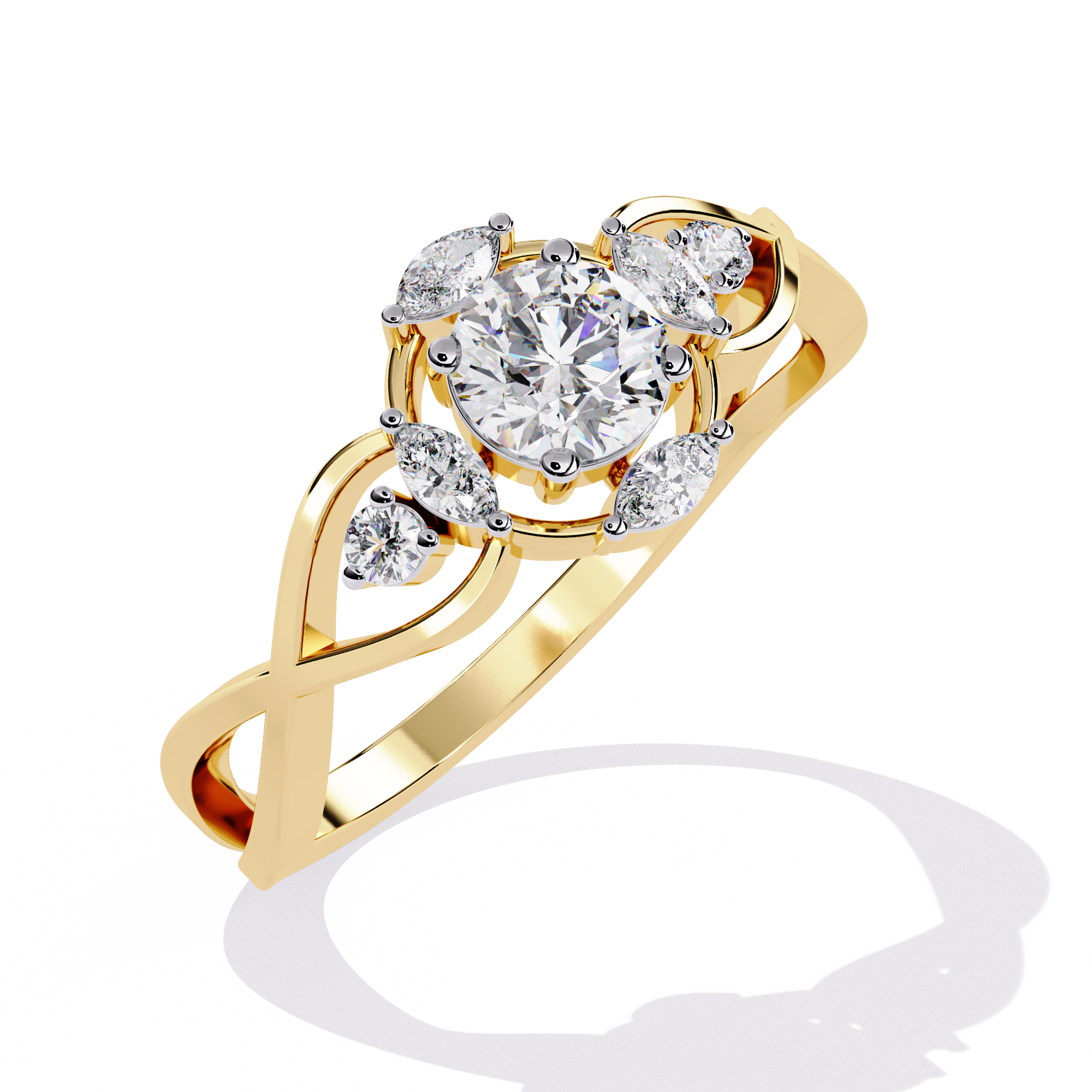 Infinity Bloom Round-Cut Solitaire Ring | 925 Sterling Silver