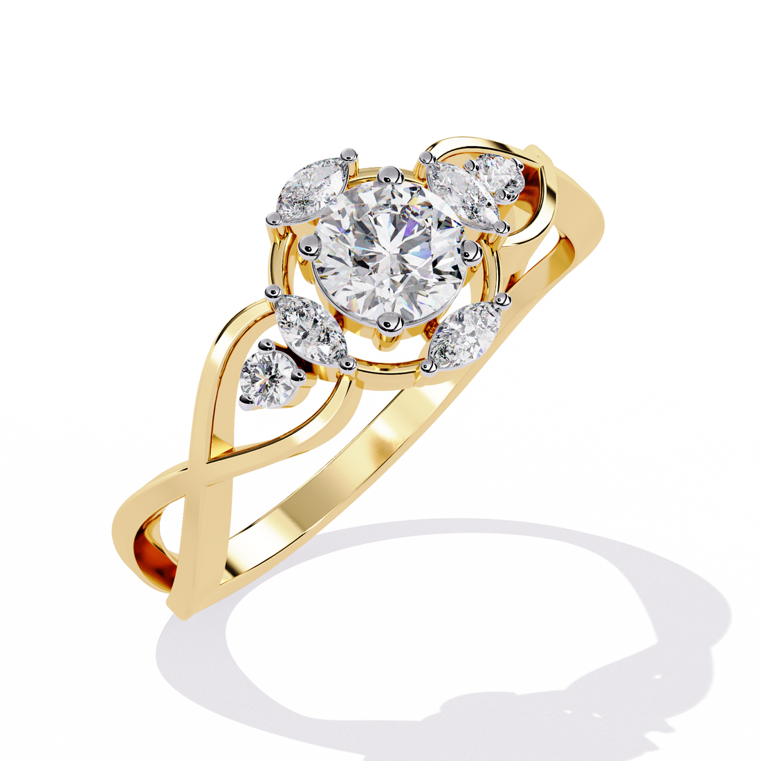 Infinity Bloom Round-Cut Solitaire Ring | 925 Sterling Silver