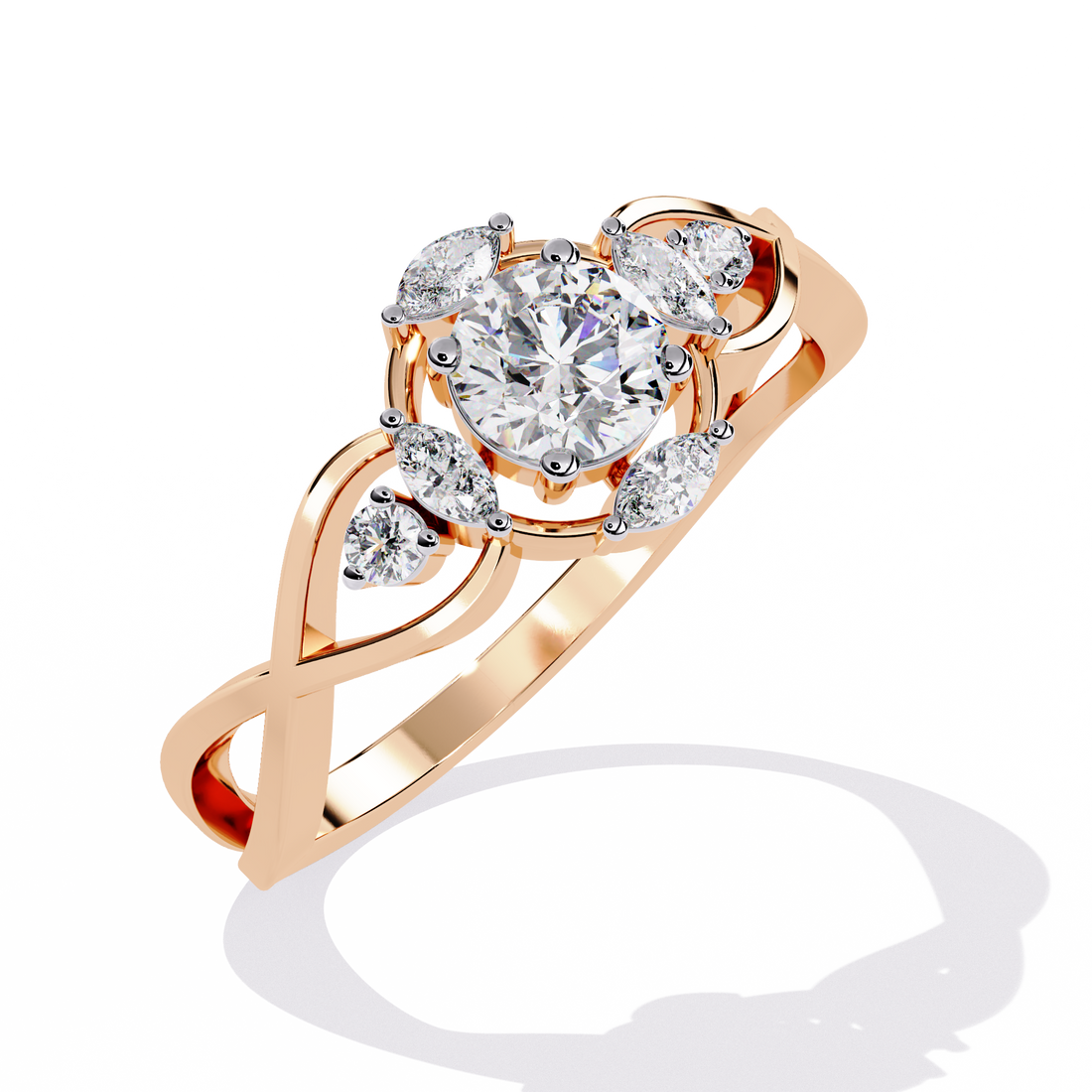 Infinity Bloom Round-Cut Solitaire Ring | 925 Sterling Silver
