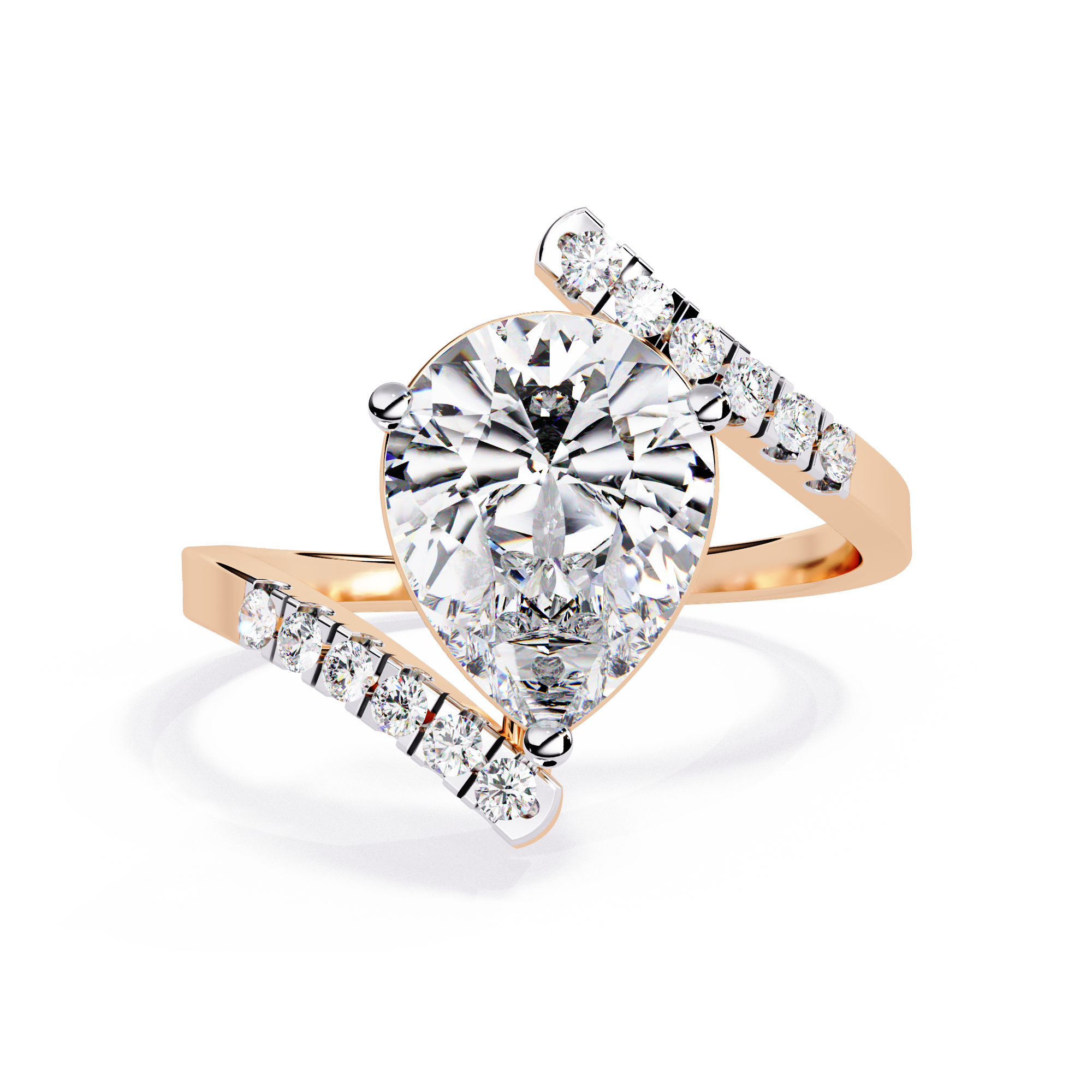 Aurora Vow Pear-Cut Solitaire Ring | 925 Sterling Silver