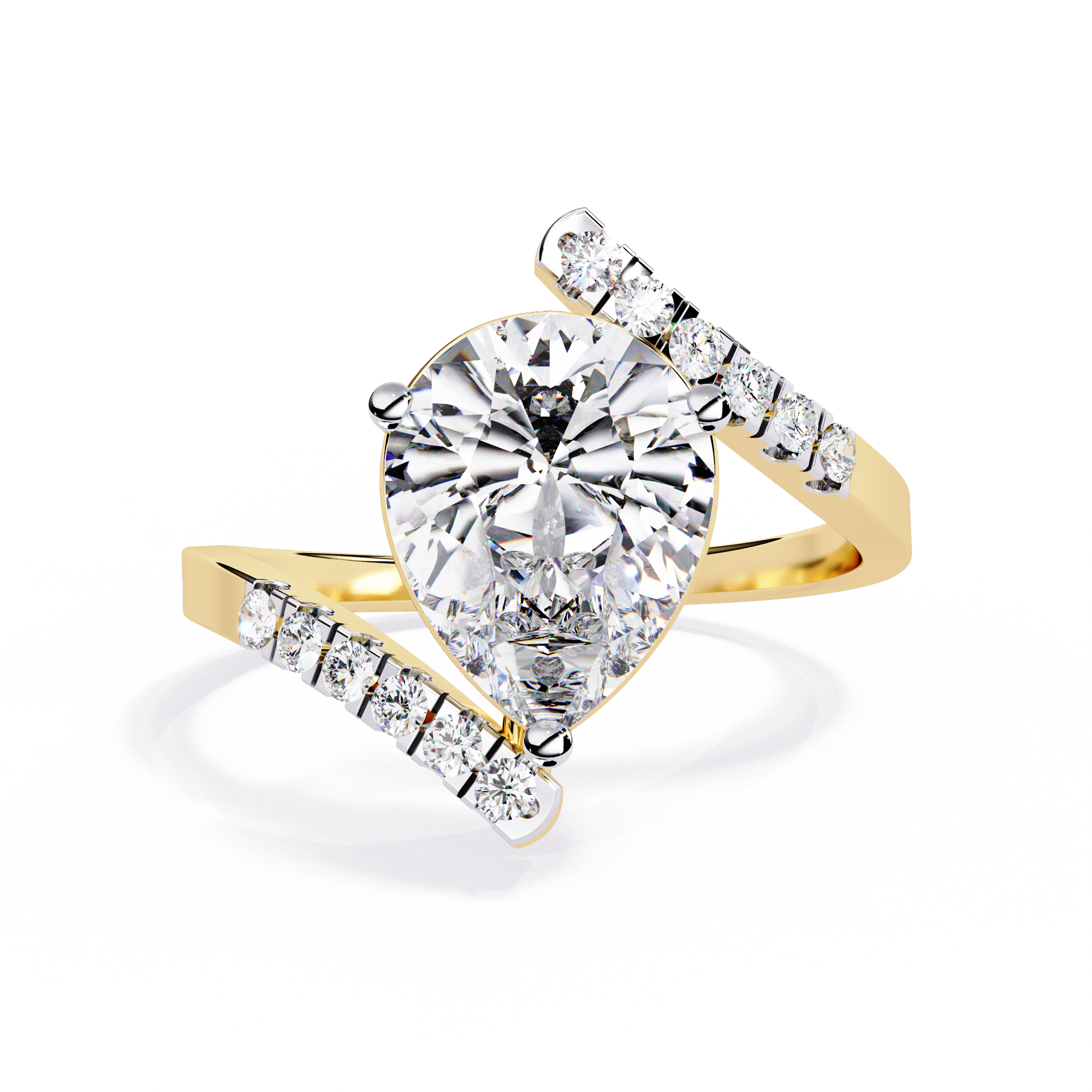 Aurora Vow Pear-Cut Solitaire Ring | 925 Sterling Silver