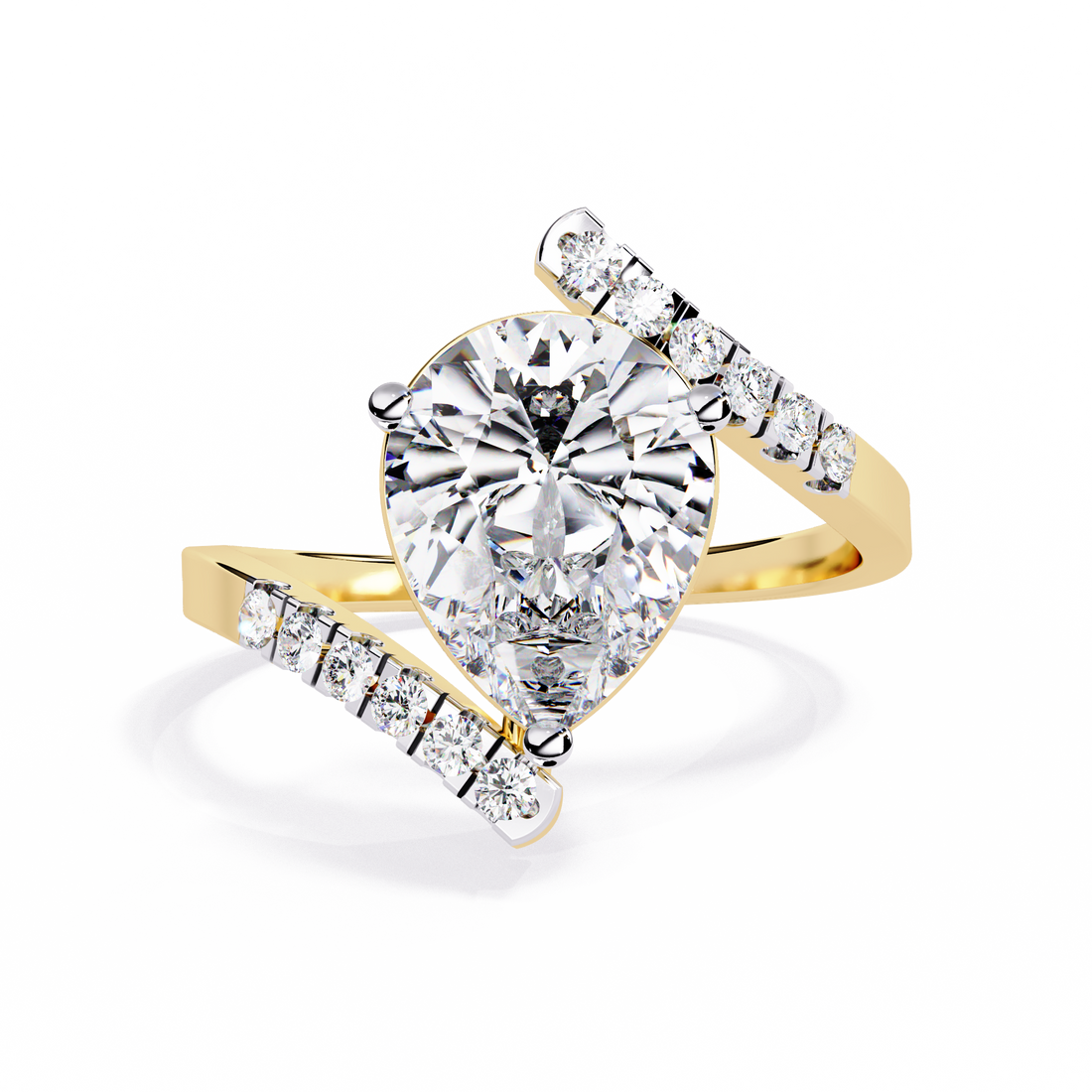 Aurora Vow Pear-Cut Solitaire Ring | 925 Sterling Silver