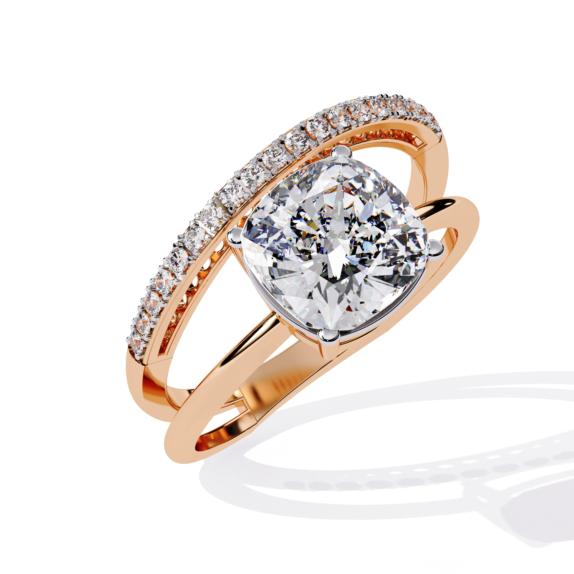Starluxe Cushion-Cut Pave Wrap Ring | 925 Sterling Silver