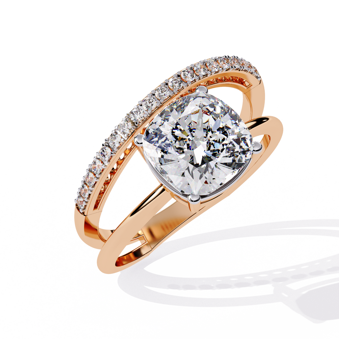 Starluxe Cushion-Cut Pave Wrap Ring | 925 Sterling Silver