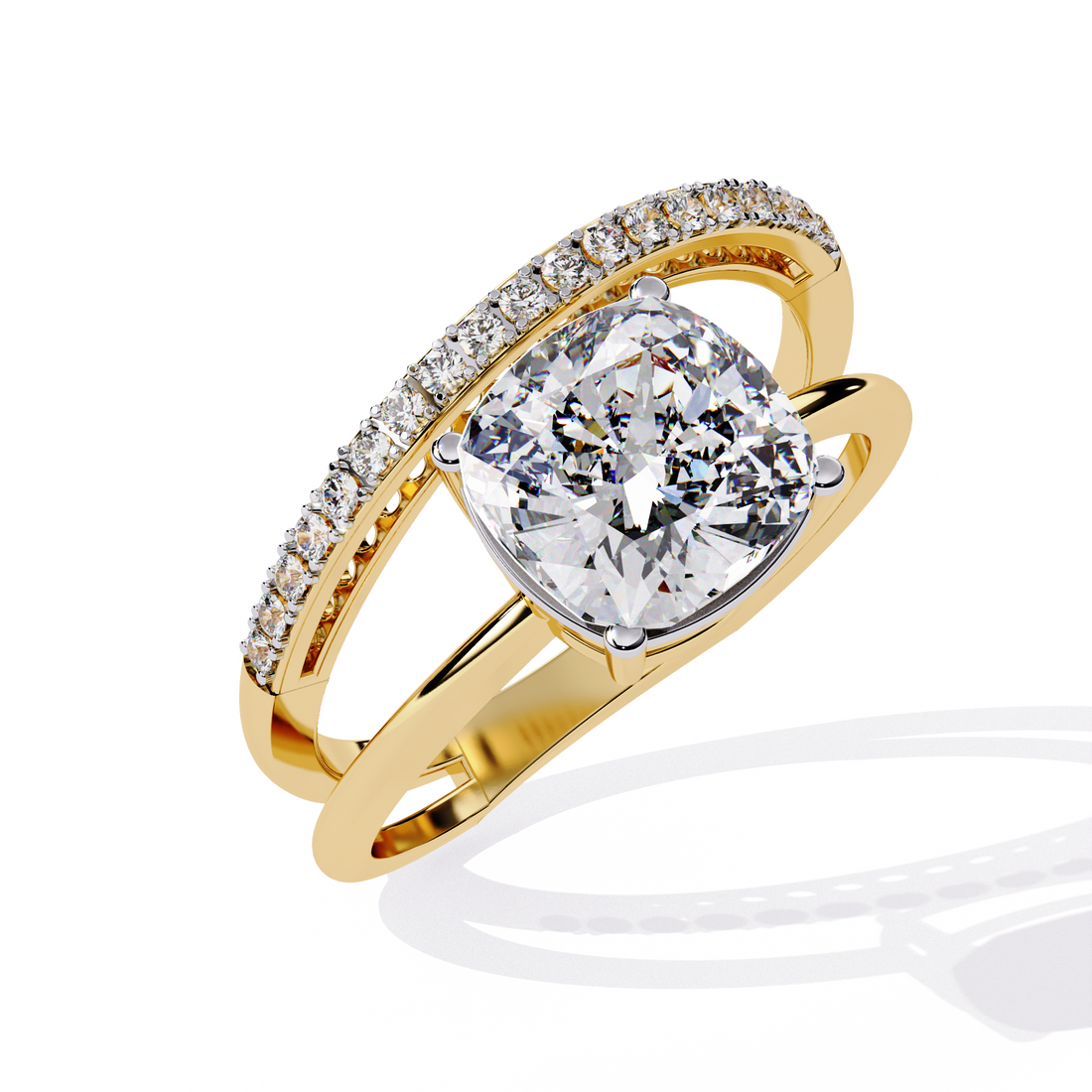 Starluxe Cushion-Cut Pave Wrap Ring | 925 Sterling Silver