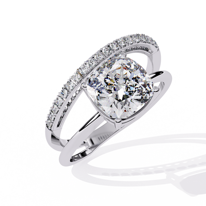 Starluxe Cushion-Cut Pave Wrap Ring | 925 Sterling Silver