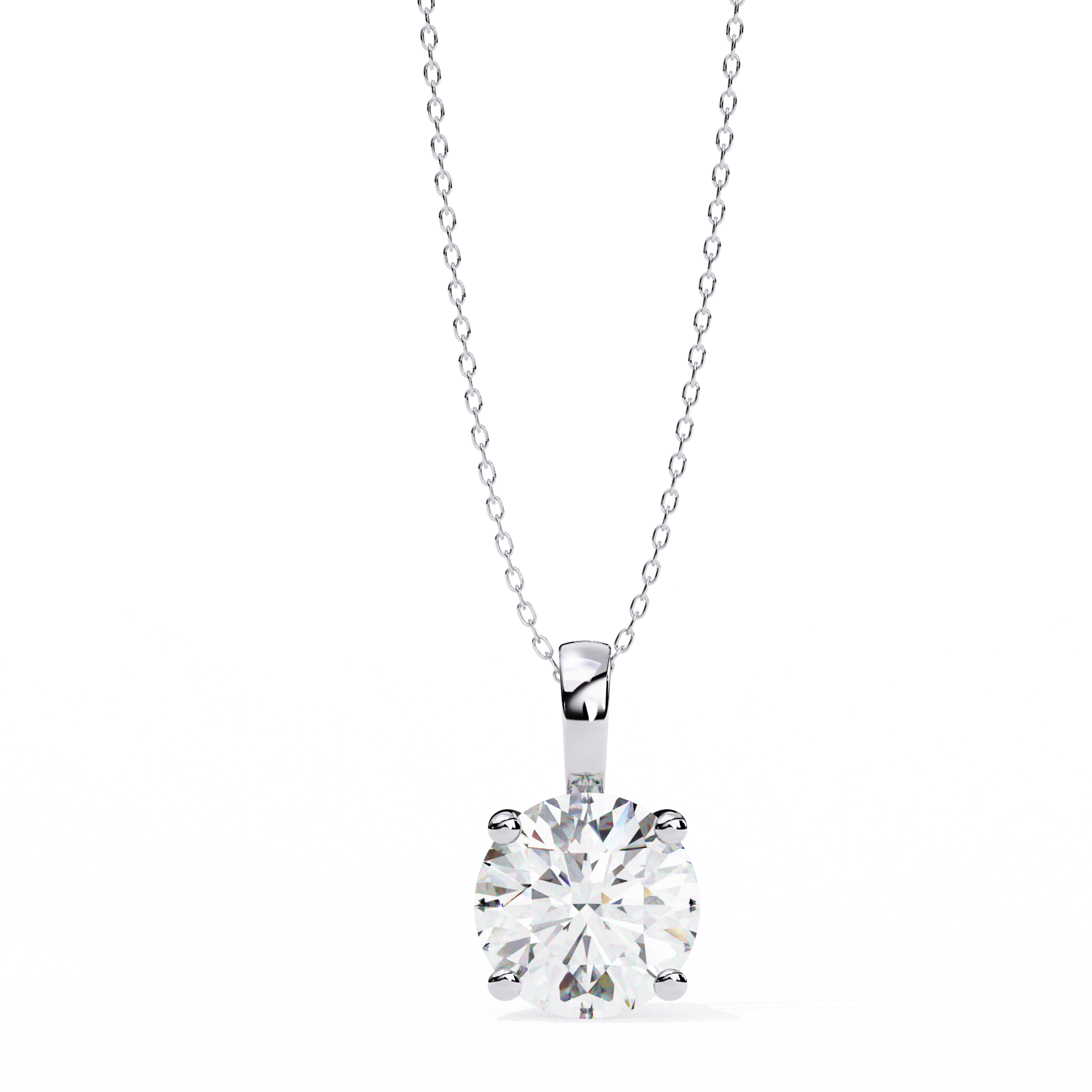 Aurora Spark Classic Solitaire Pendant | 925 Sterling Silver
