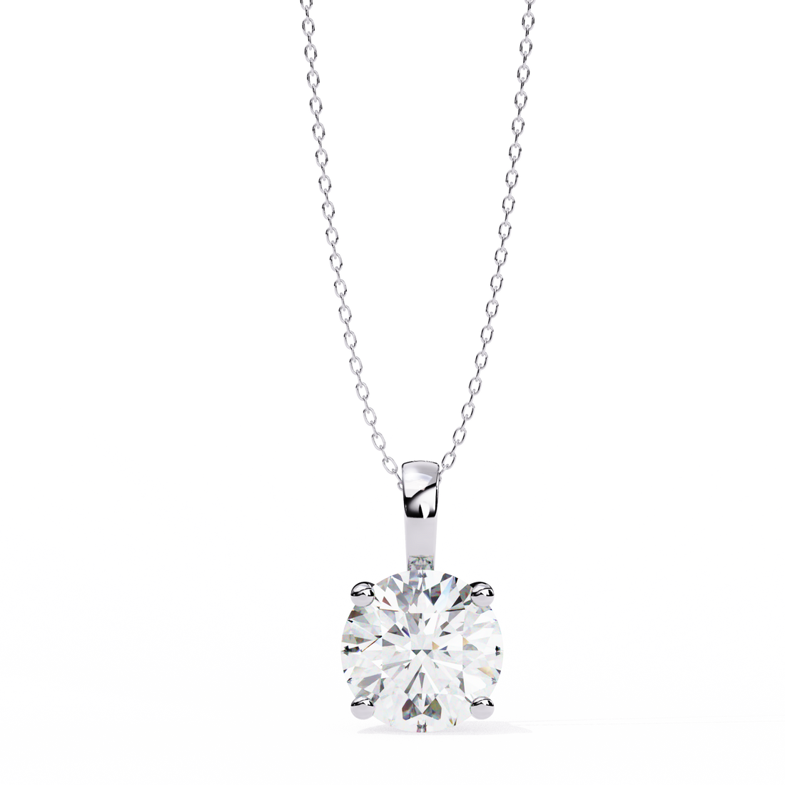 Aurora Spark Classic Solitaire Pendant | 925 Sterling Silver