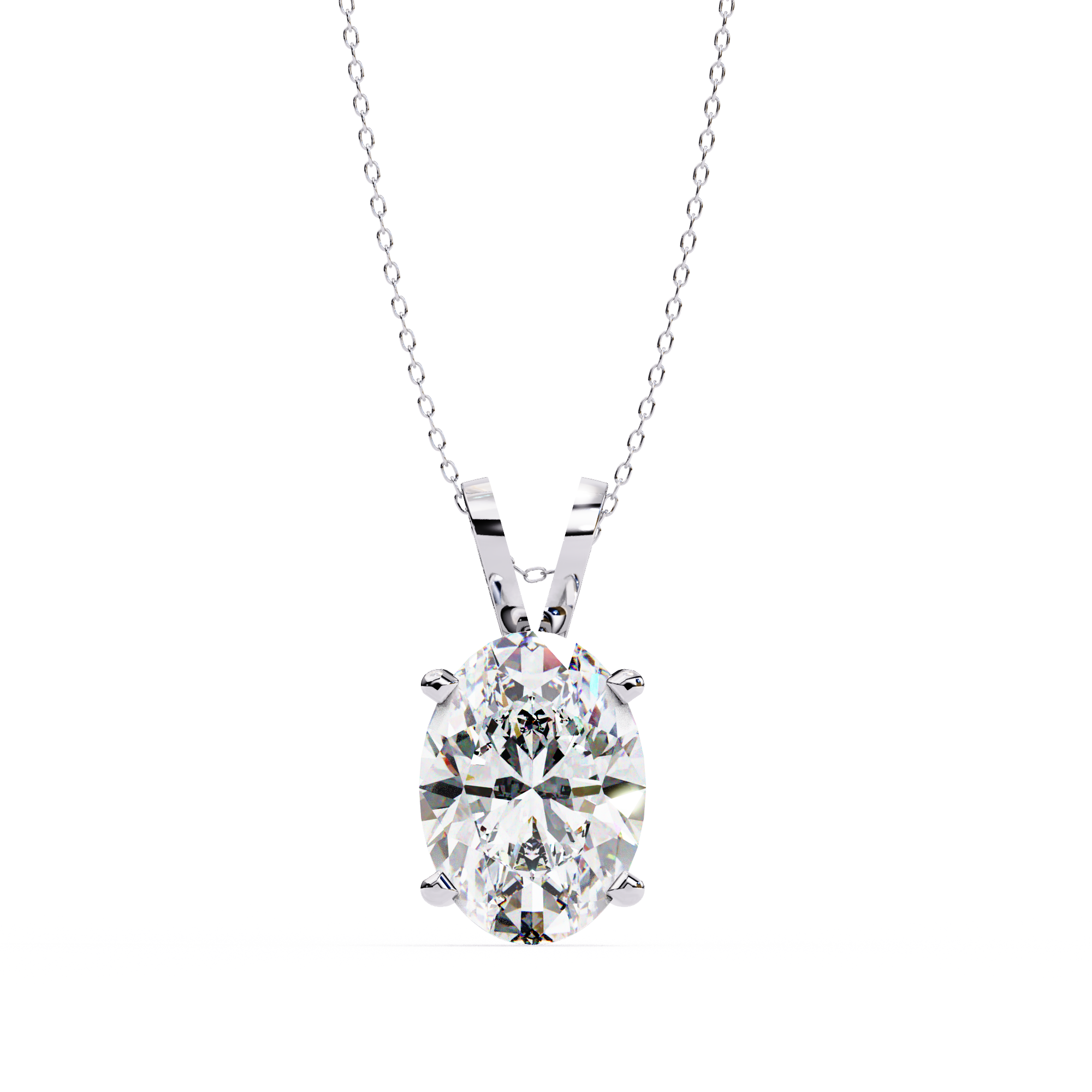 Celeste Oval-Cut Radiance Pendant | 925 Sterling Silver