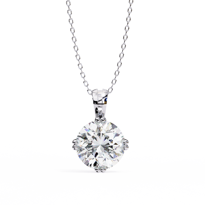 Moonfire Brilliance Round Necklace | 925 Sterling Silver