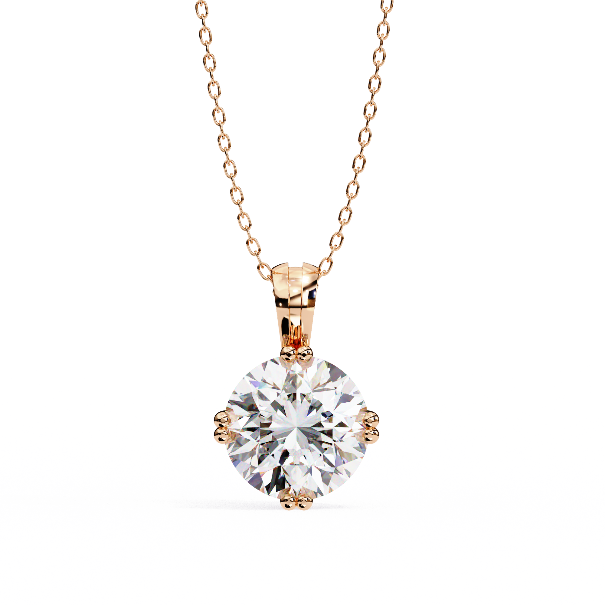 Moonfire Brilliance Round Necklace | 925 Sterling Silver