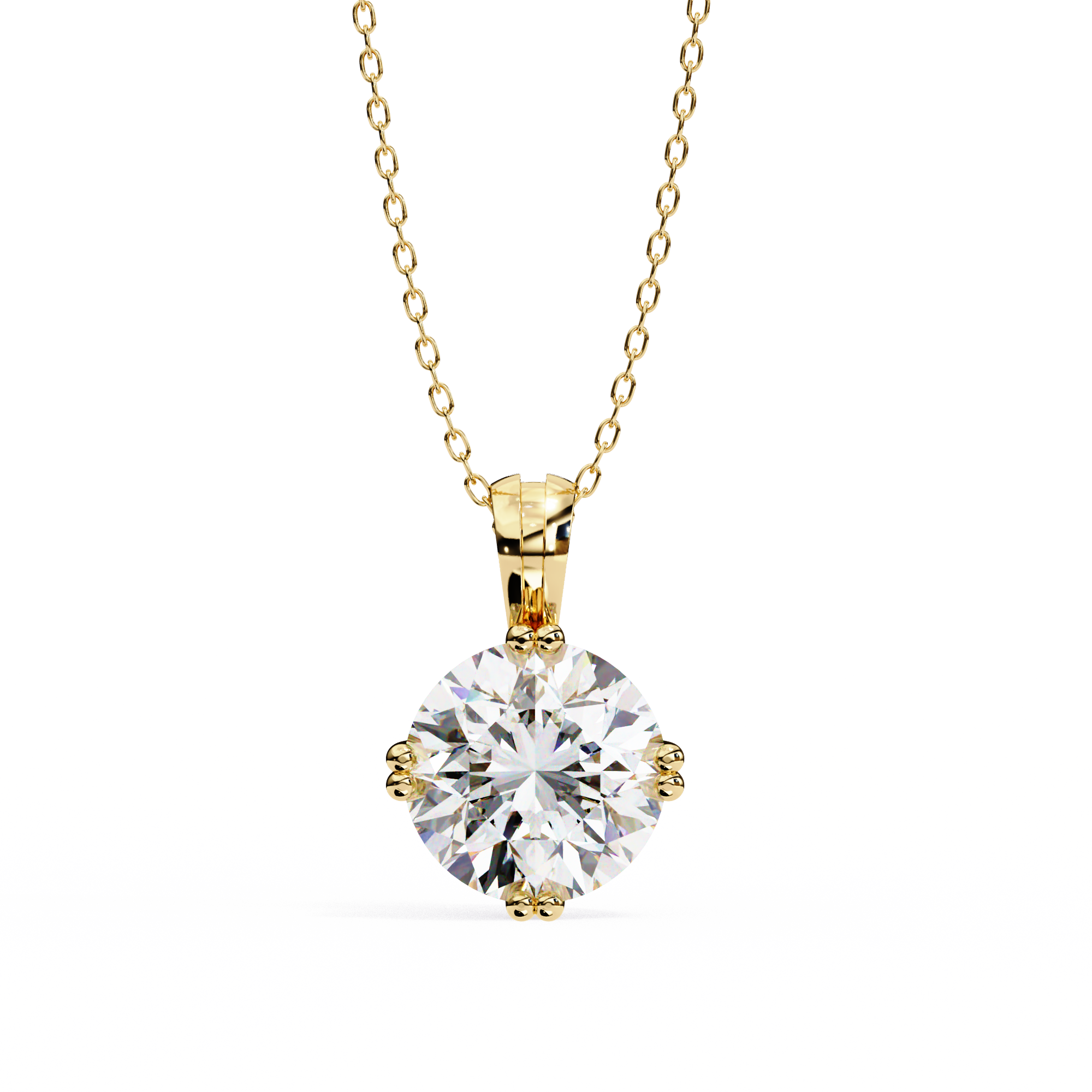 Moonfire Brilliance Round Necklace | 925 Sterling Silver