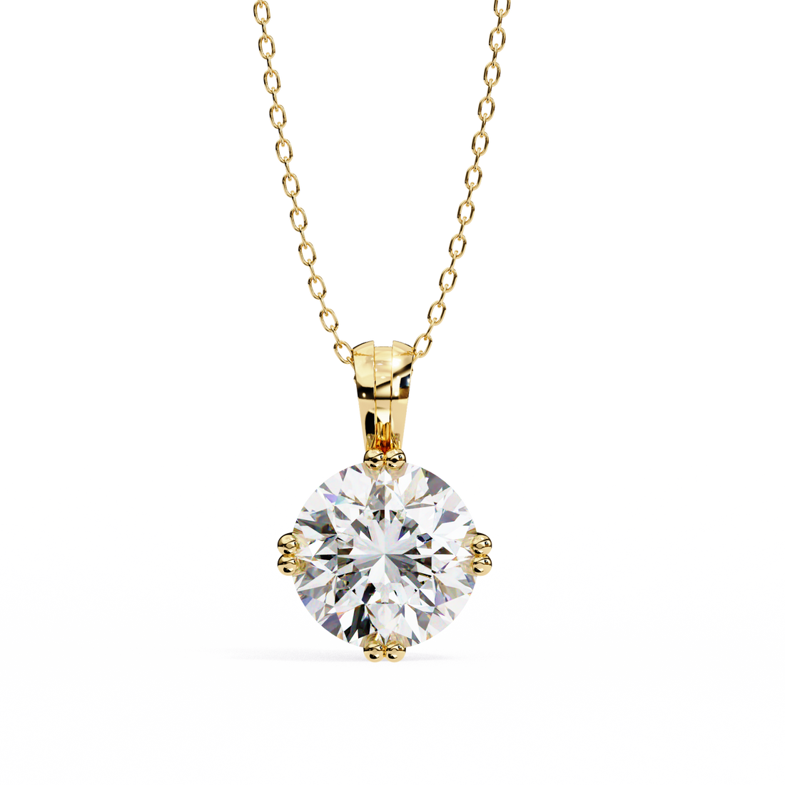 Moonfire Brilliance Round Necklace | 925 Sterling Silver