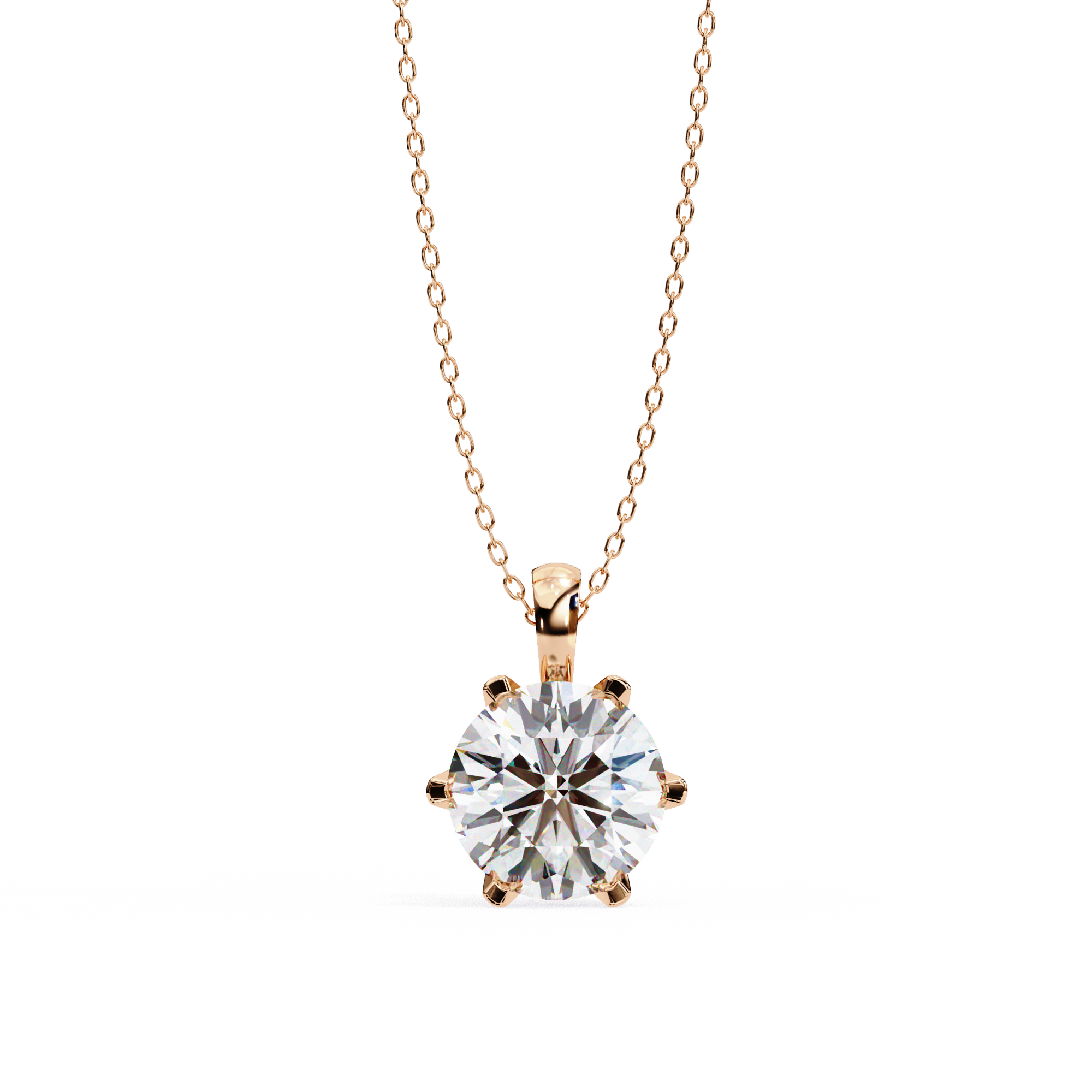 Pure Nova Round Solitaire Necklace | 925 Sterling Silver