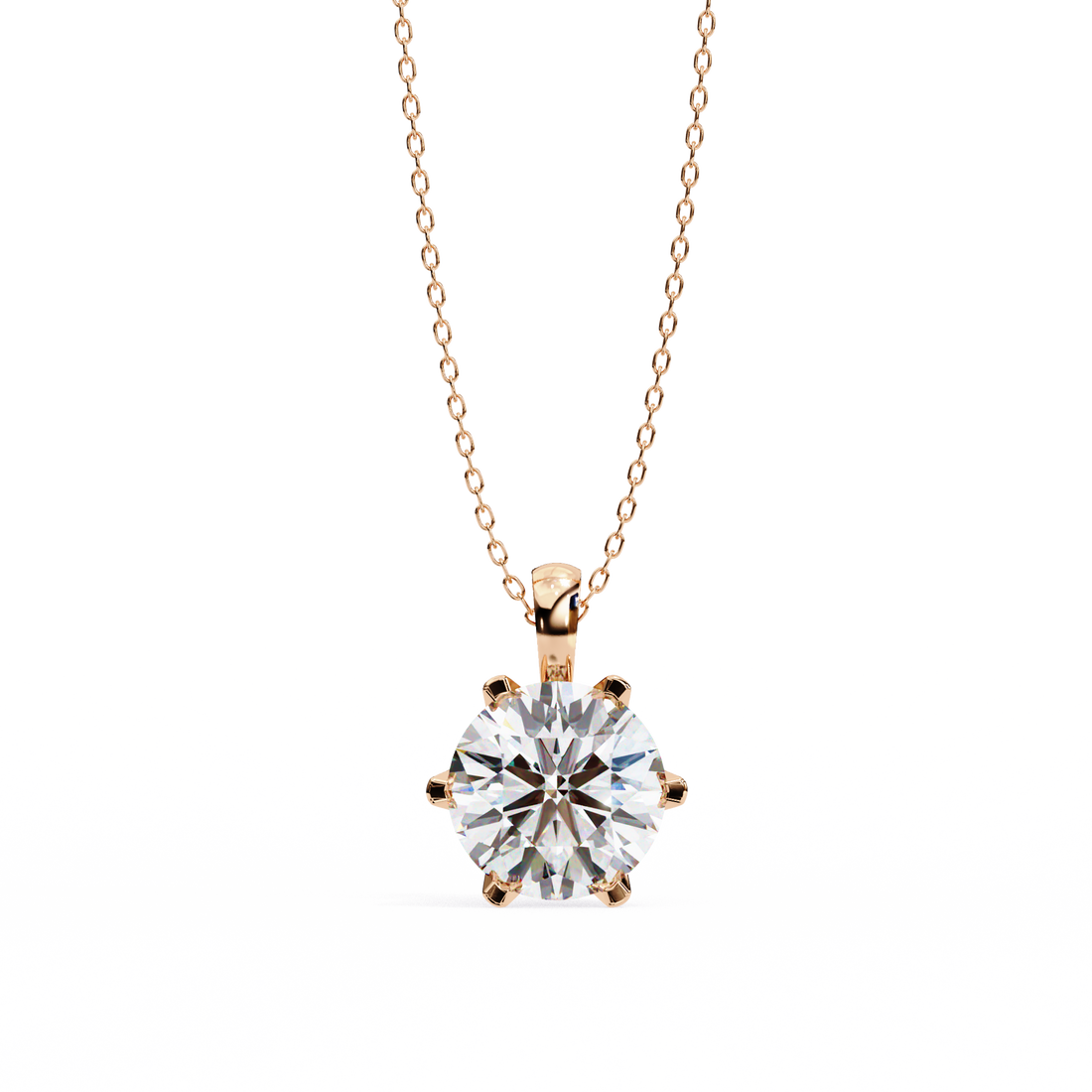 Pure Nova Round Solitaire Necklace | 925 Sterling Silver