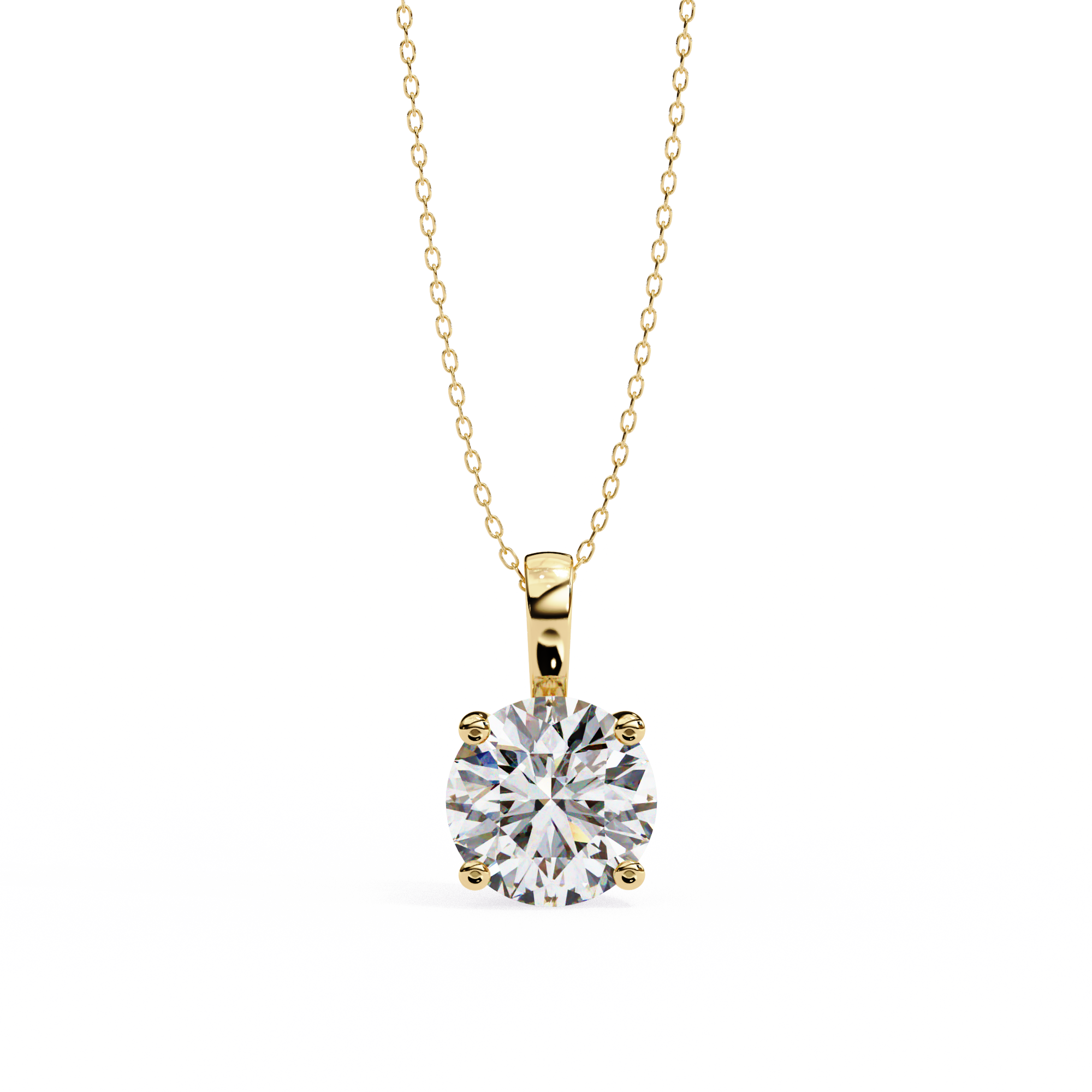 Aurora Spark Classic Solitaire Pendant | 925 Sterling Silver
