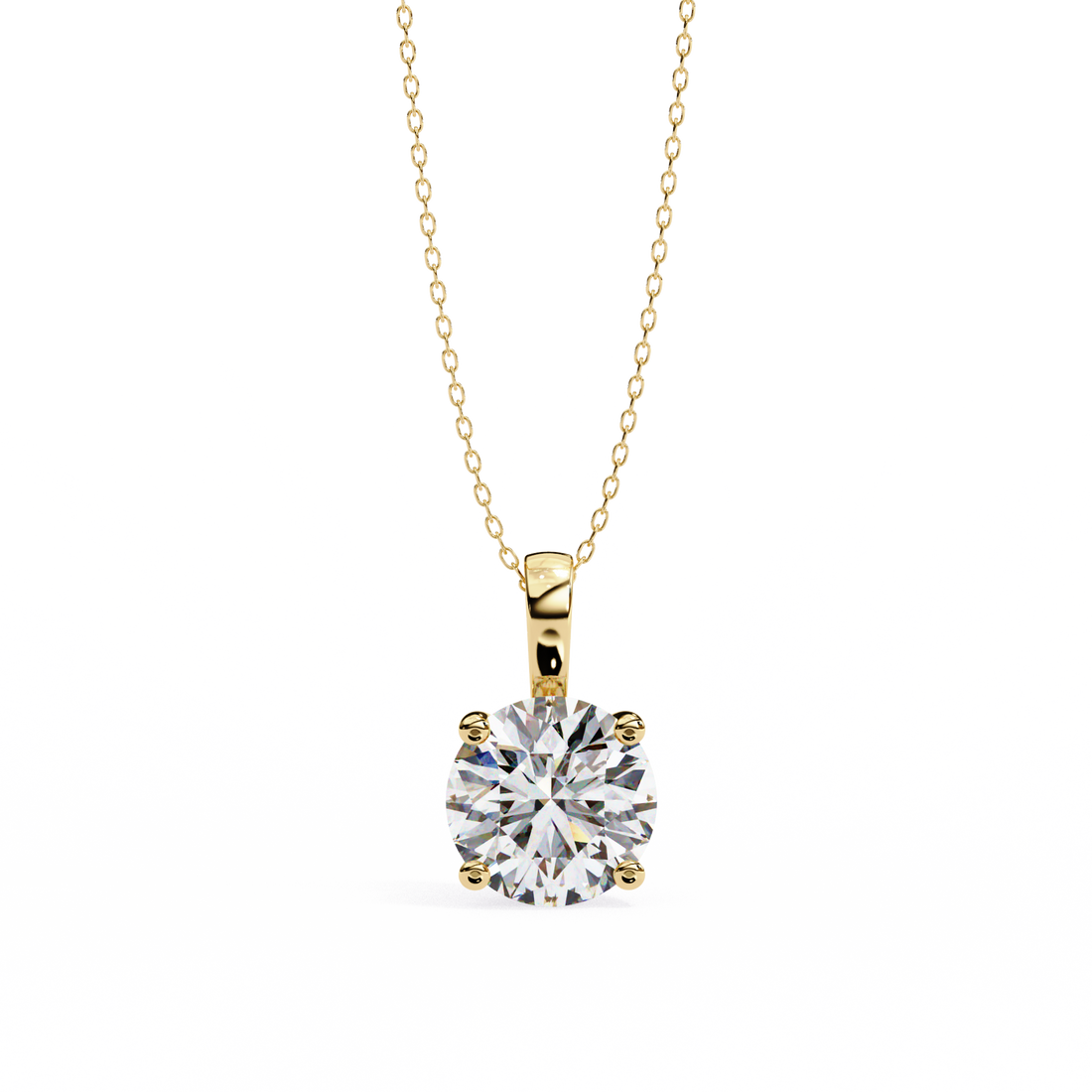 Aurora Spark Classic Solitaire Pendant | 925 Sterling Silver