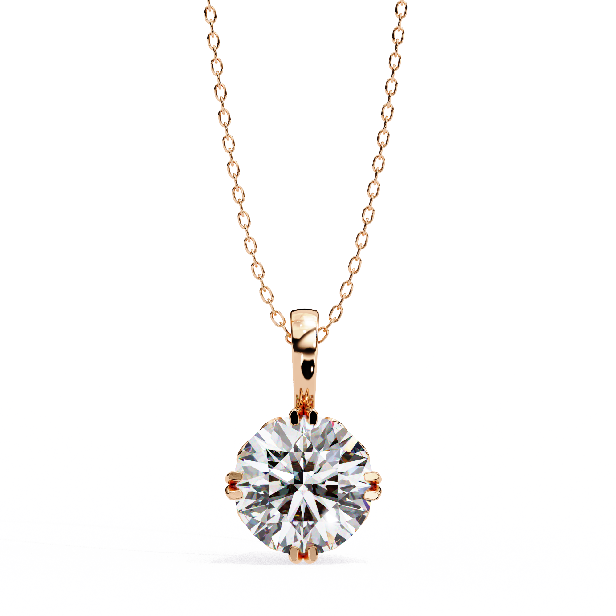 Eternal Radiance Round Solitaire Necklace | 925 Sterling Silver