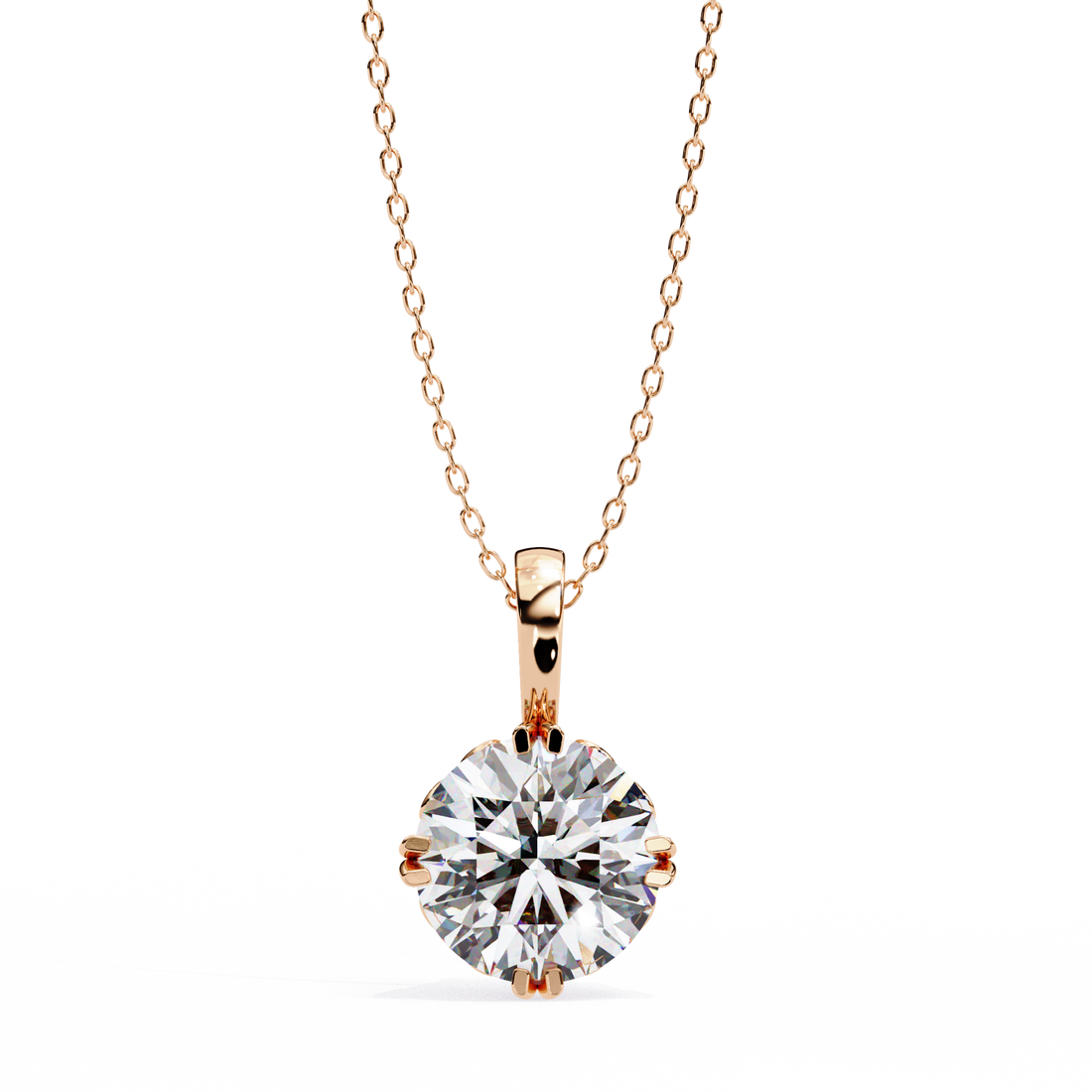 Eternal Radiance Round Solitaire Necklace | 925 Sterling Silver