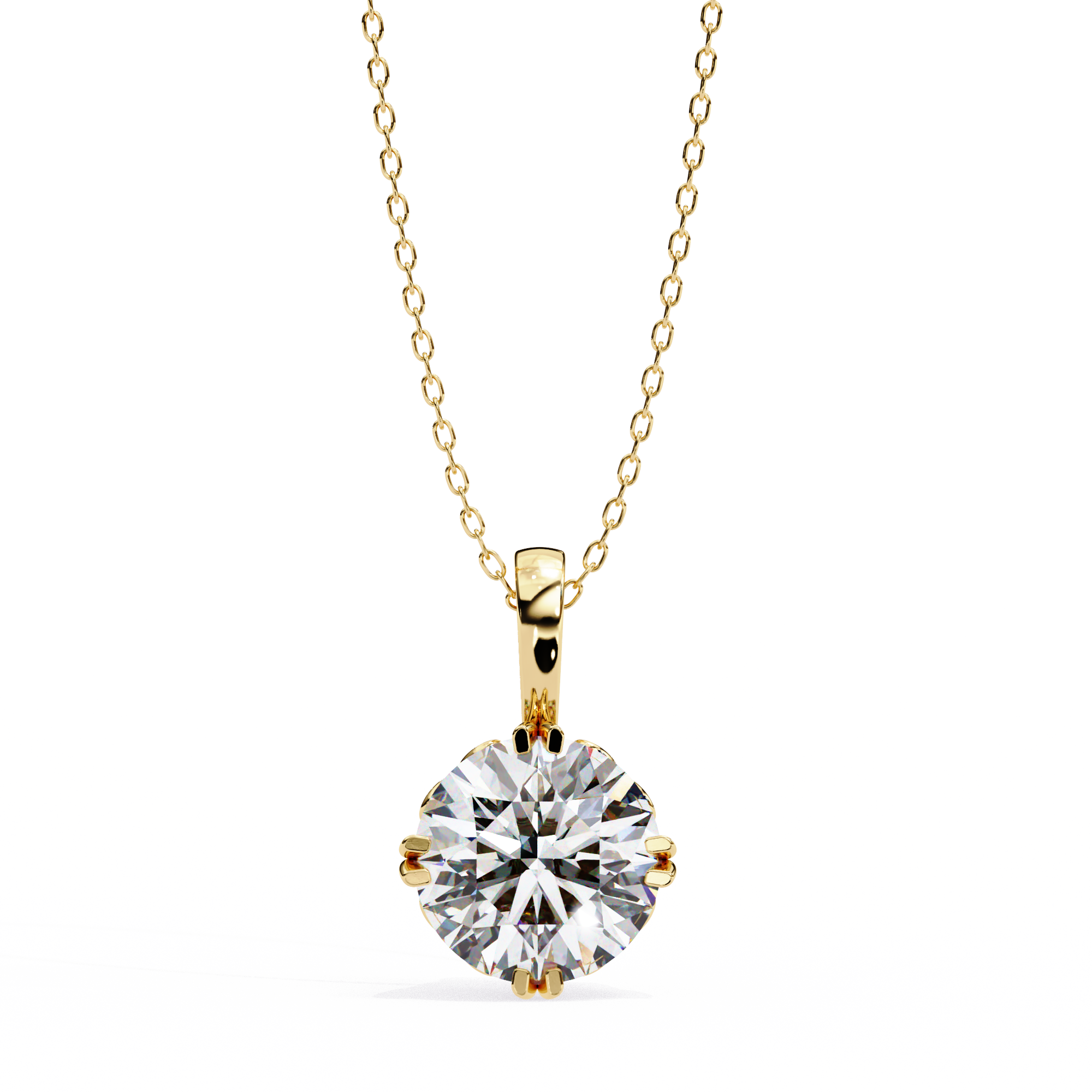 Eternal Radiance Round Solitaire Necklace | 925 Sterling Silver
