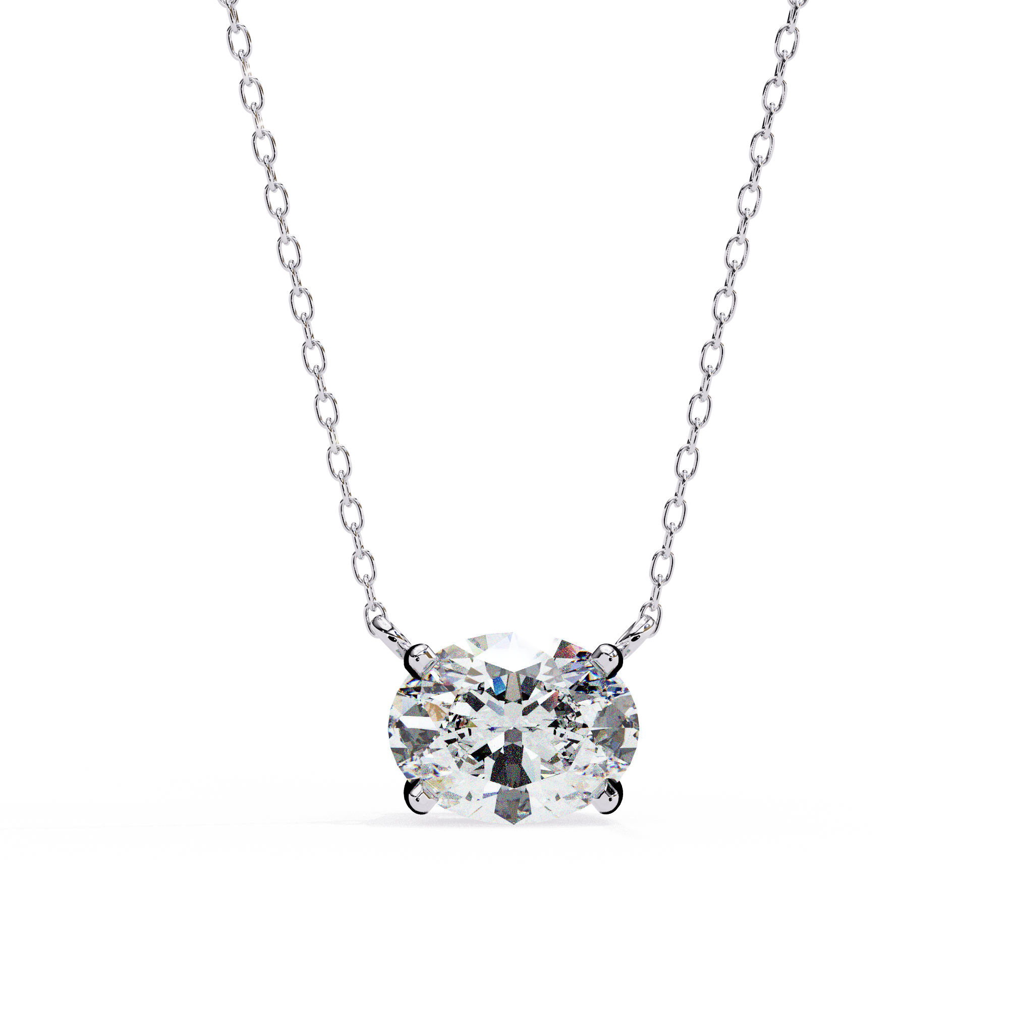 Pure Radiance Round-Cut Solitaire Necklace | 925 Sterling Silver