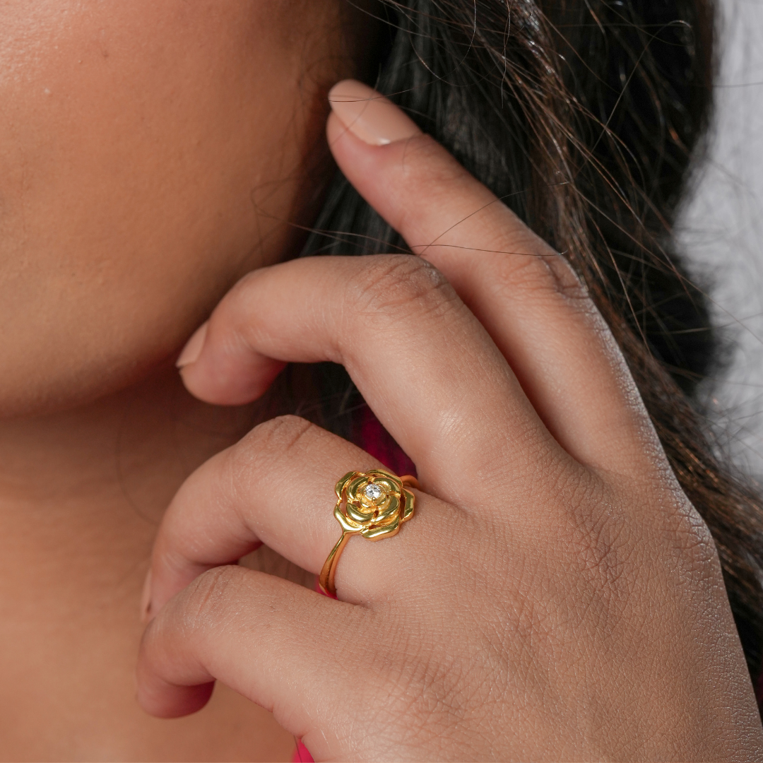 Orope’s Blooming Grace Adjustable Ring made with 925 Pure Sterling Silver