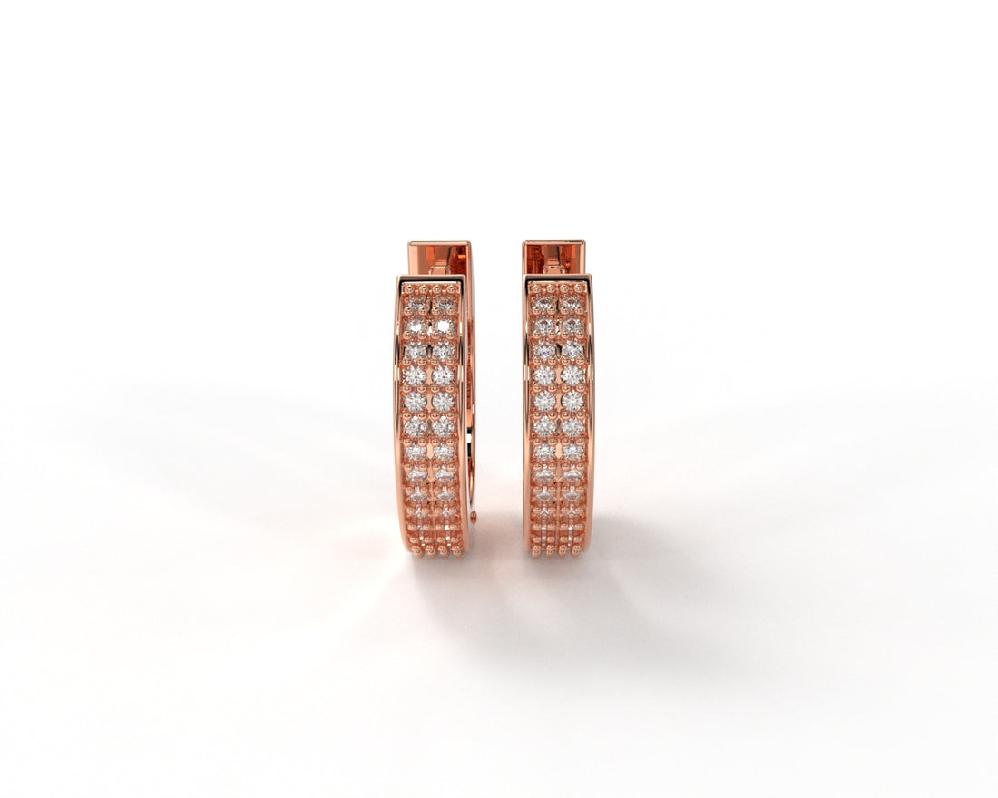 pink floral earrings