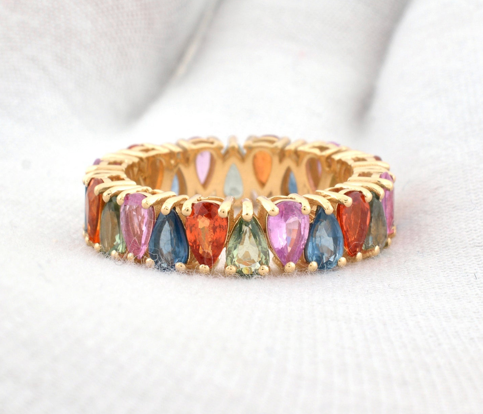 Orope's Colorburst Rainbow 925 Pure Sterling Silver ring