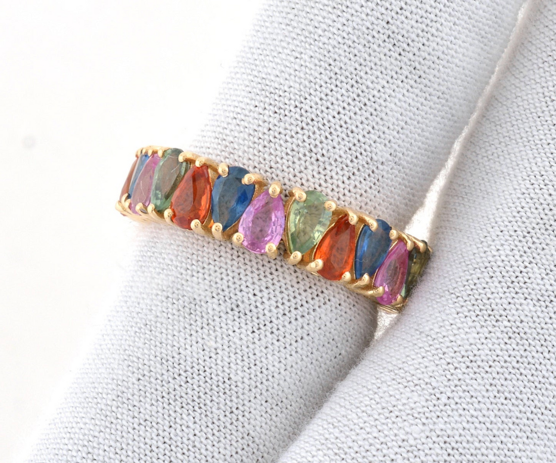 Orope's Colorburst Rainbow 925 Pure Sterling Silver ring