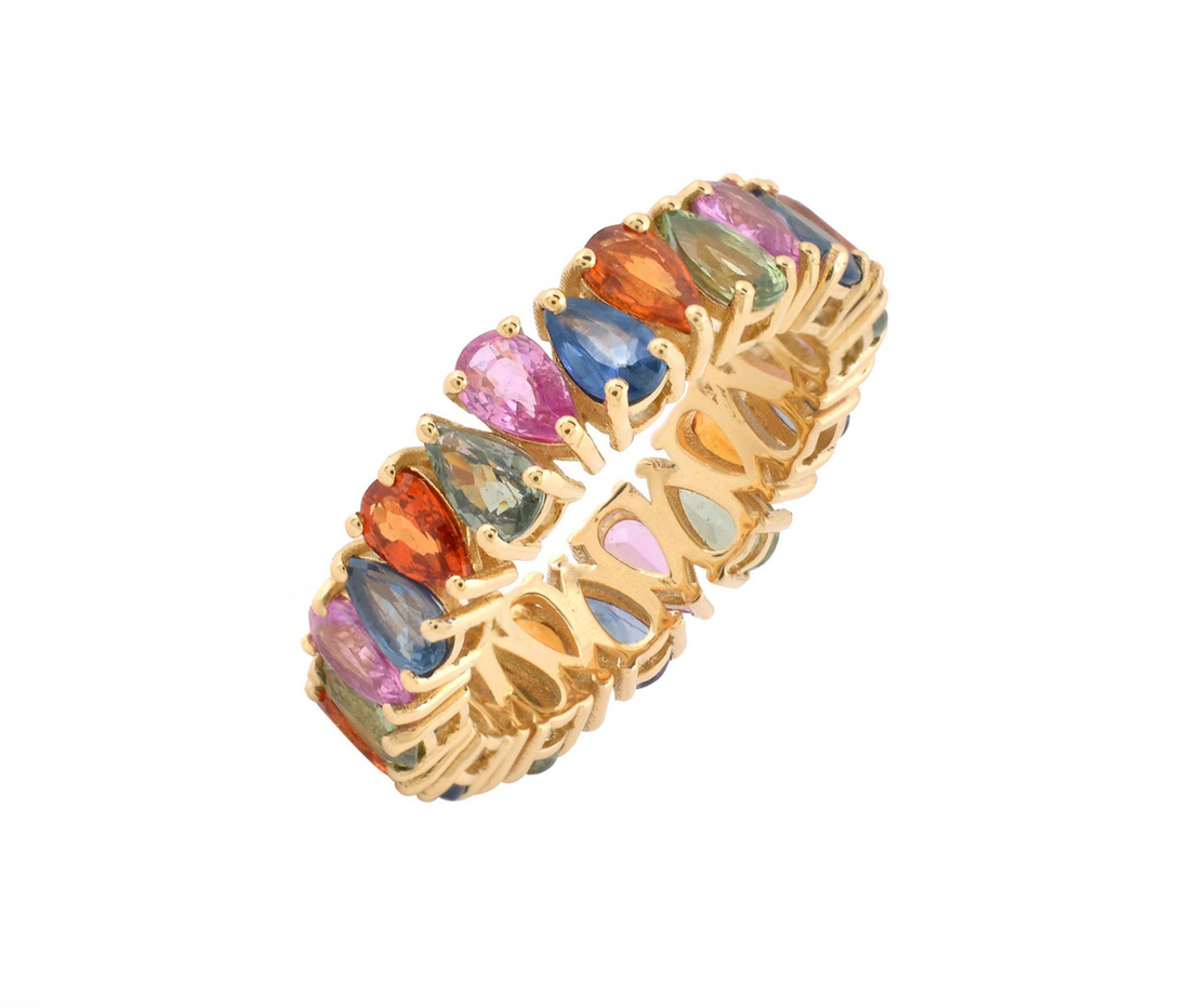 Orope's Colorburst Rainbow 925 Pure Sterling Silver ring