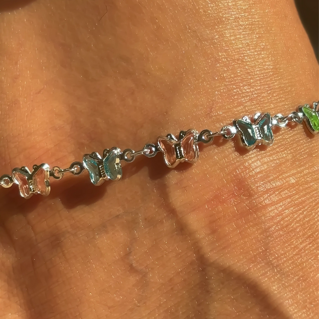 butterfly silver anklet price
